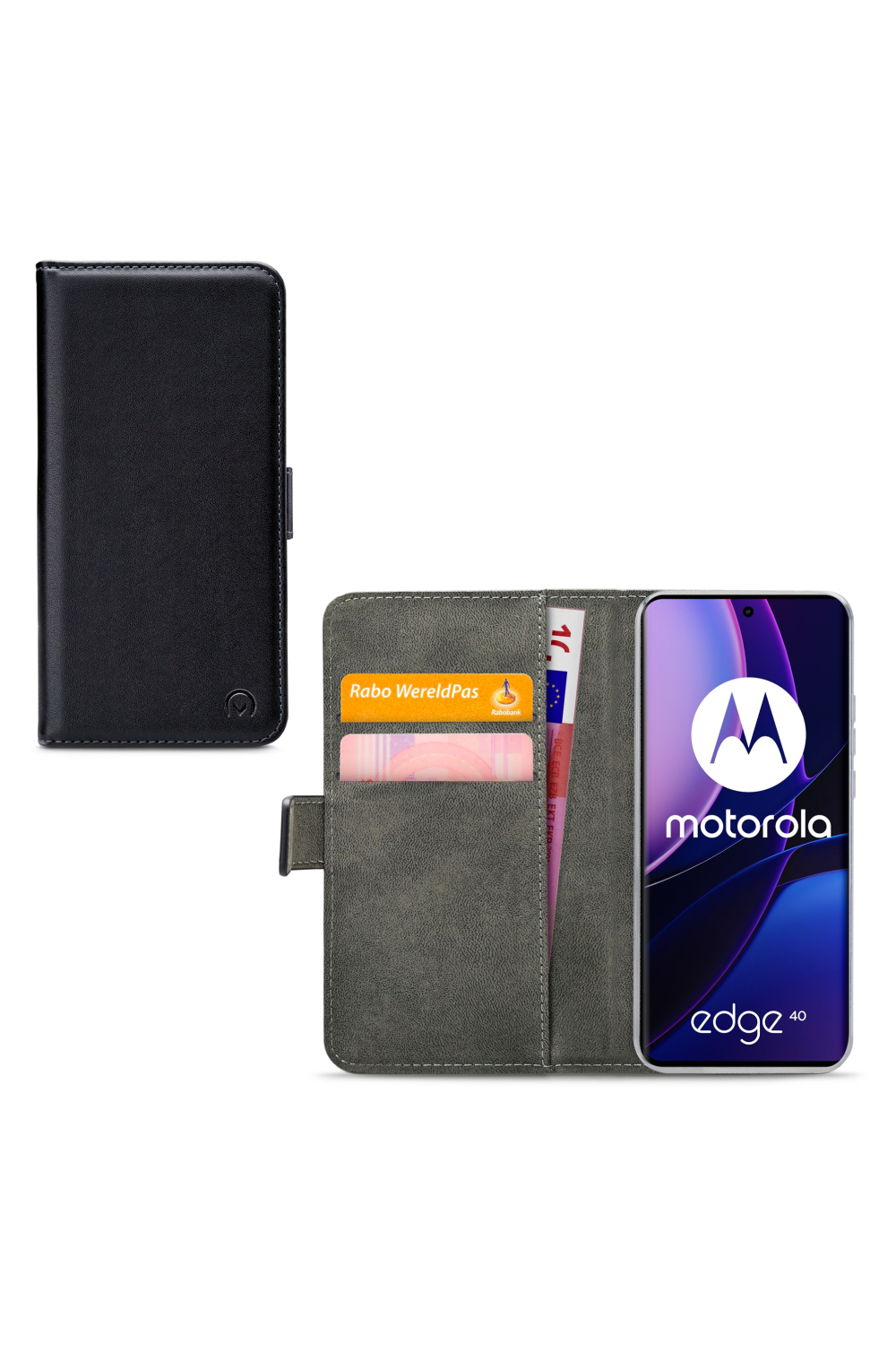 Mobilize Classic Gelly Wallet Book Case Motorola Edge 40 Black