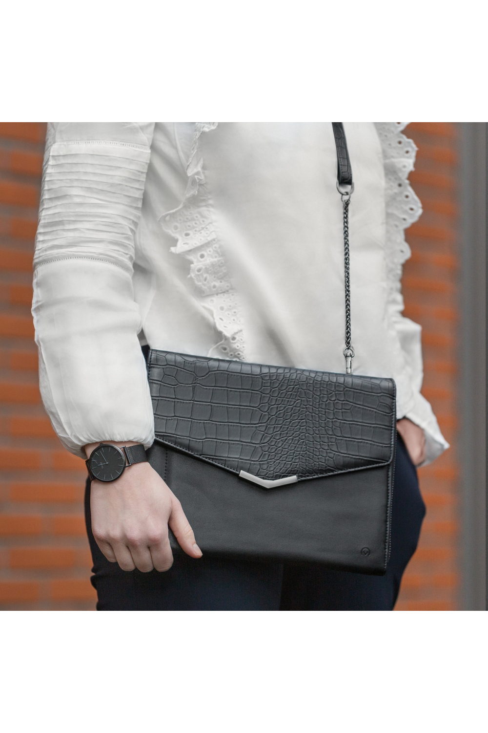 Mobilize Elegant Universal Tablet Clutch Black Croco - Afbeelding 7