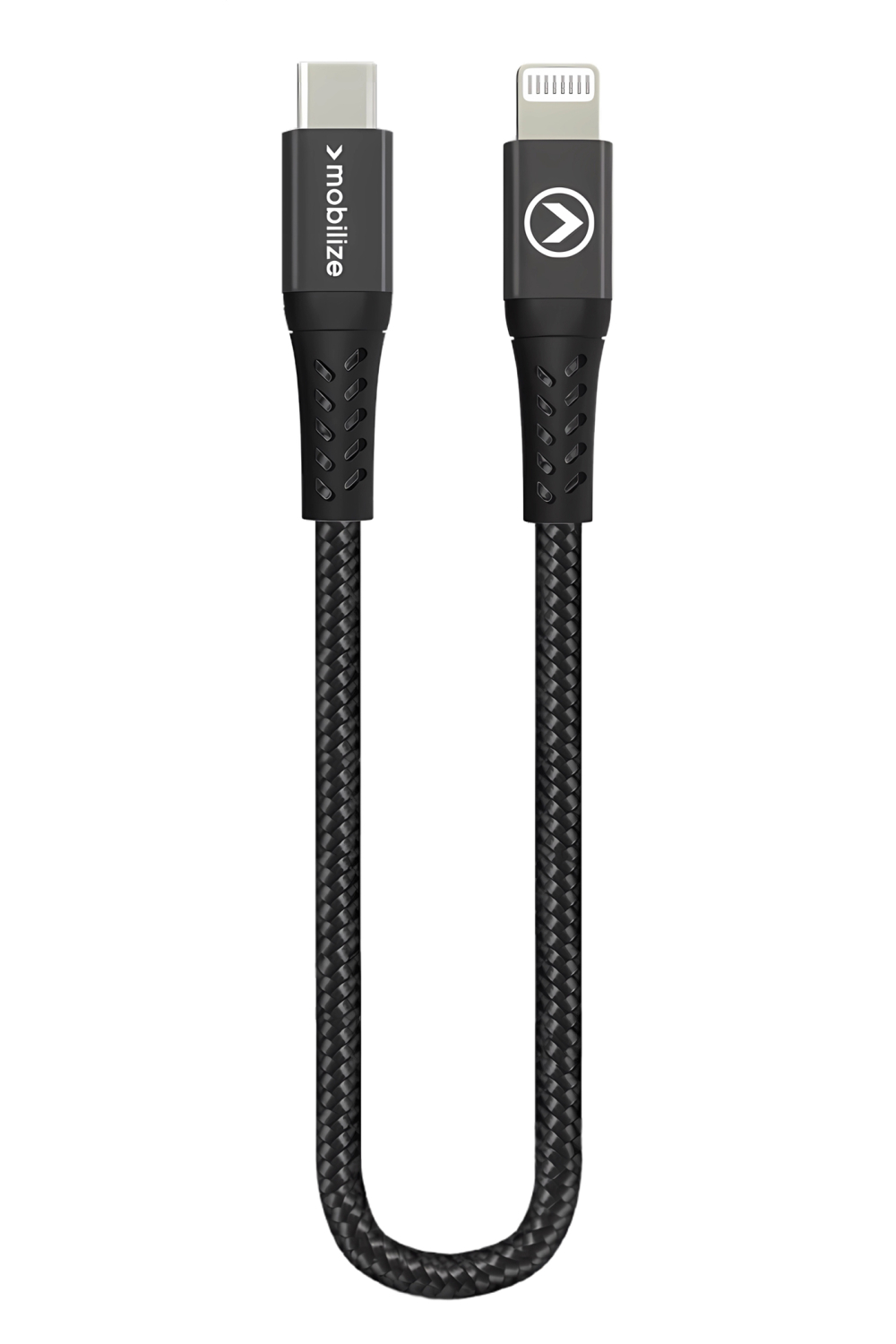 Mobilize Strong Nylon Cable Usb-C To Mfi Lightning 20Cm. 60W Black