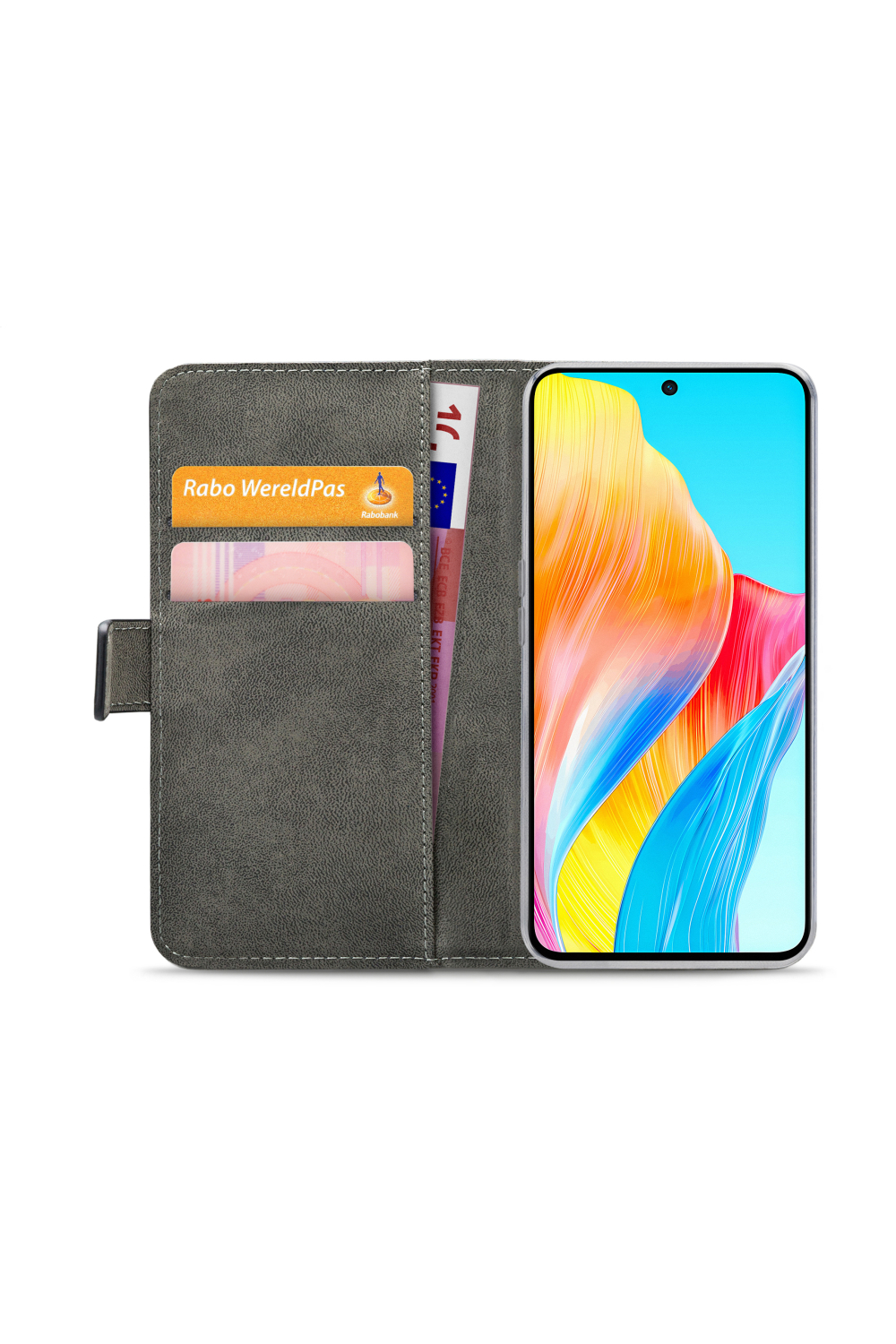 Mobilize Classic Gelly Wallet Book Case Oppo A98 5G Black - Afbeelding 4