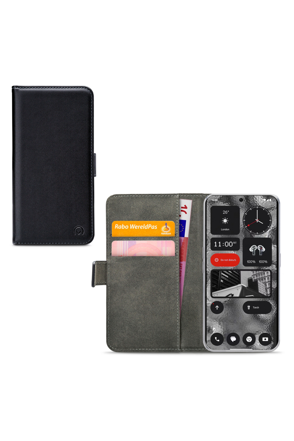 Mobilize Classic Gelly Wallet Book Case Nothing Phone (2) Black