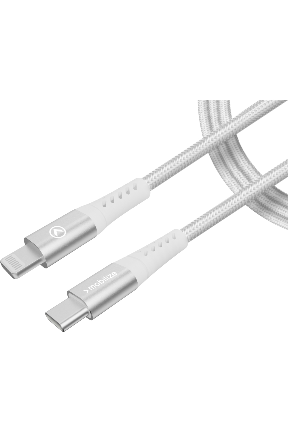 Mobilize Strong Nylon Cable Usb-C To Usb-C 1M. 100W White - Afbeelding 3