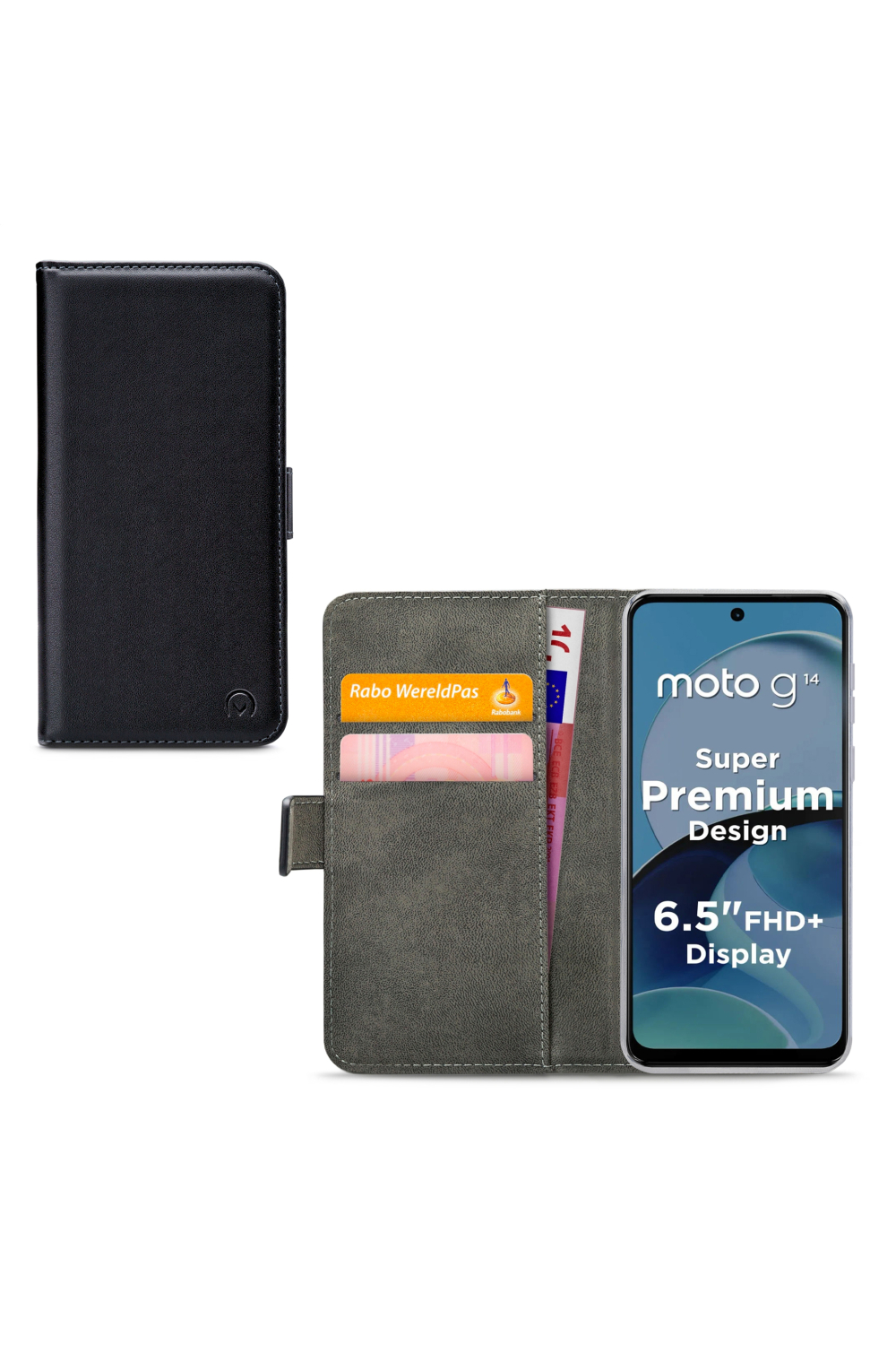 Mobilize Classic Gelly Wallet Book Case Motorola Moto G14 Black