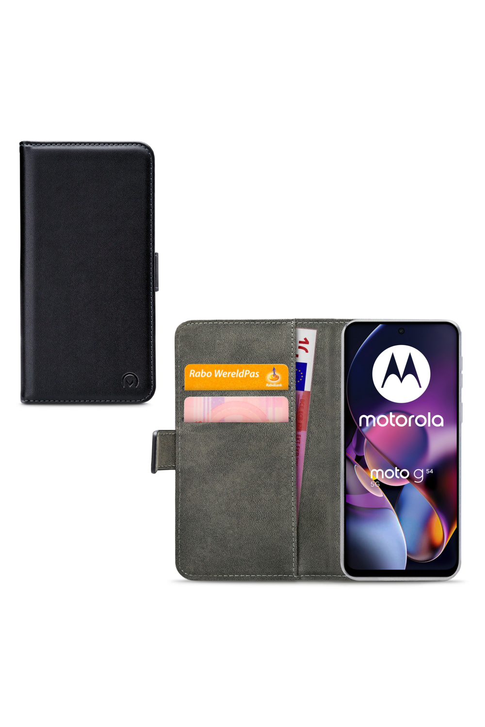 Mobilize Classic Gelly Wallet Book Case Motorola Moto G54 Black