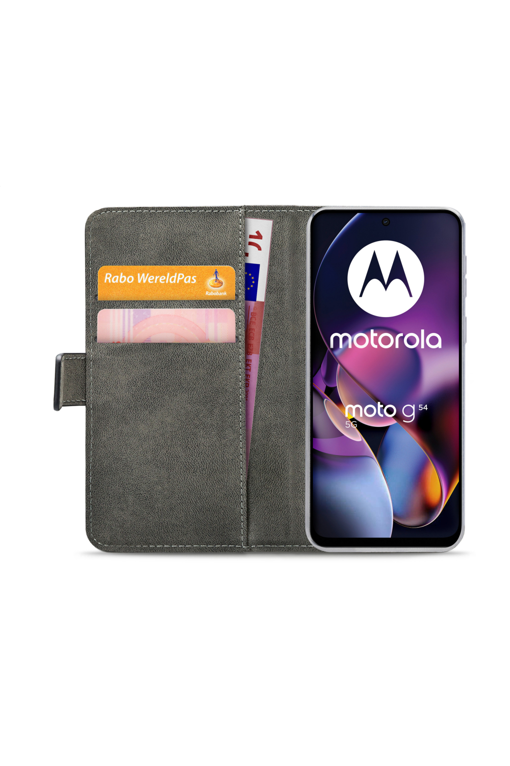 Mobilize Classic Gelly Wallet Book Case Motorola Moto G54 Black - Afbeelding 4