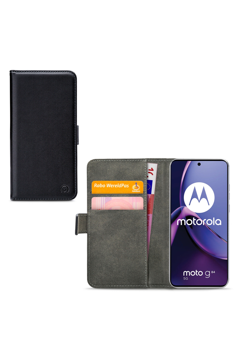Mobilize Classic Gelly Wallet Book Case Motorola Moto G84 Black