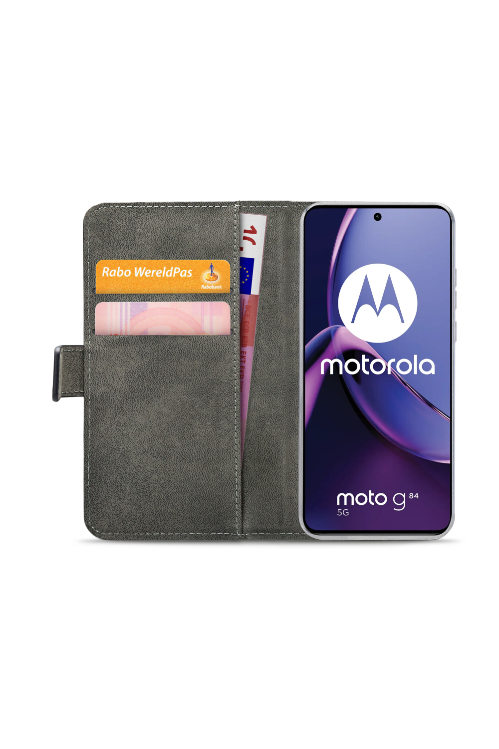 Mobilize Classic Gelly Wallet Book Case Motorola Moto G84 Black - Afbeelding 4