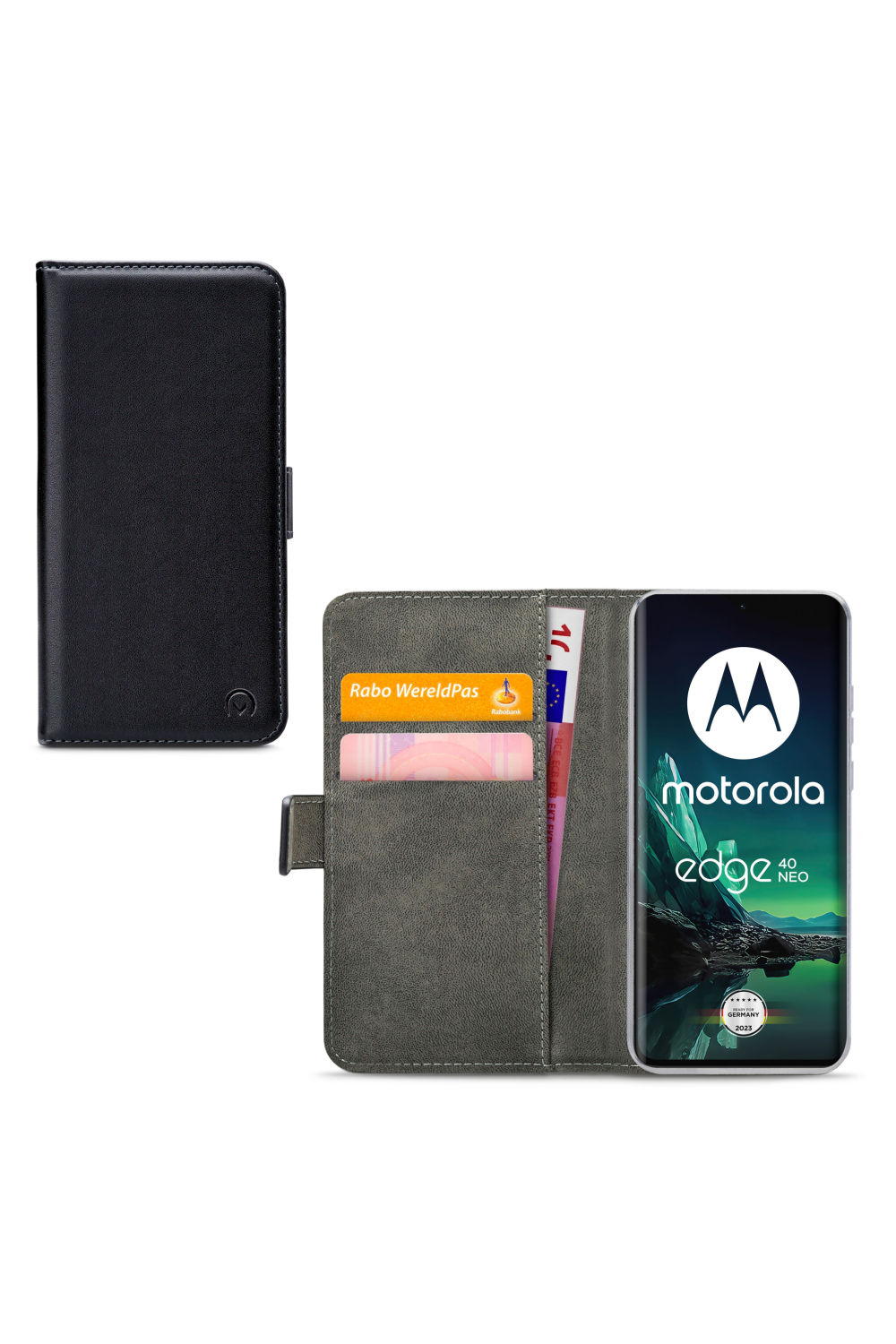 Mobilize Classic Gelly Wallet Book Case Motorola Edge 40 Neo Black