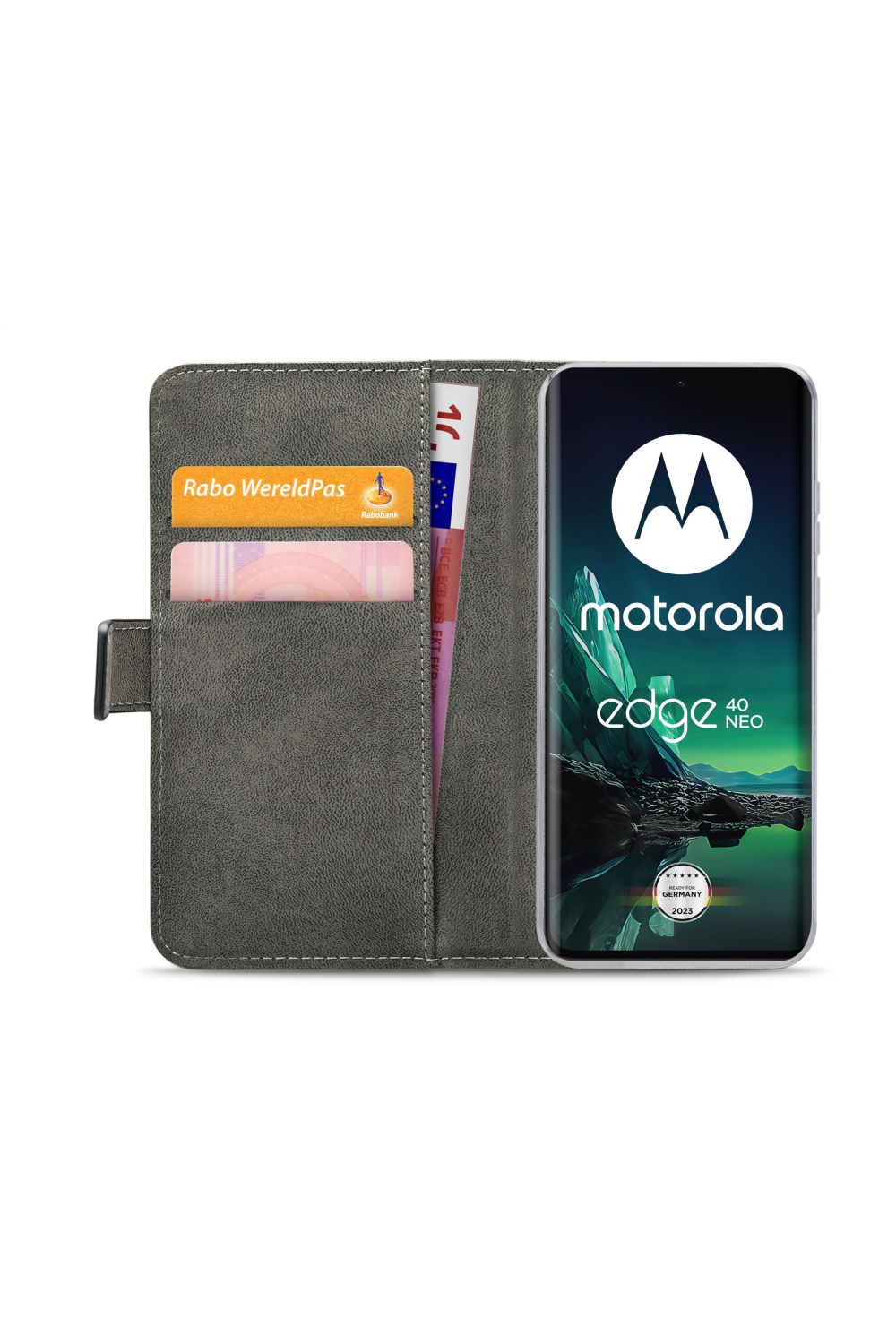 Mobilize Classic Gelly Wallet Book Case Motorola Edge 40 Neo Black - Afbeelding 4