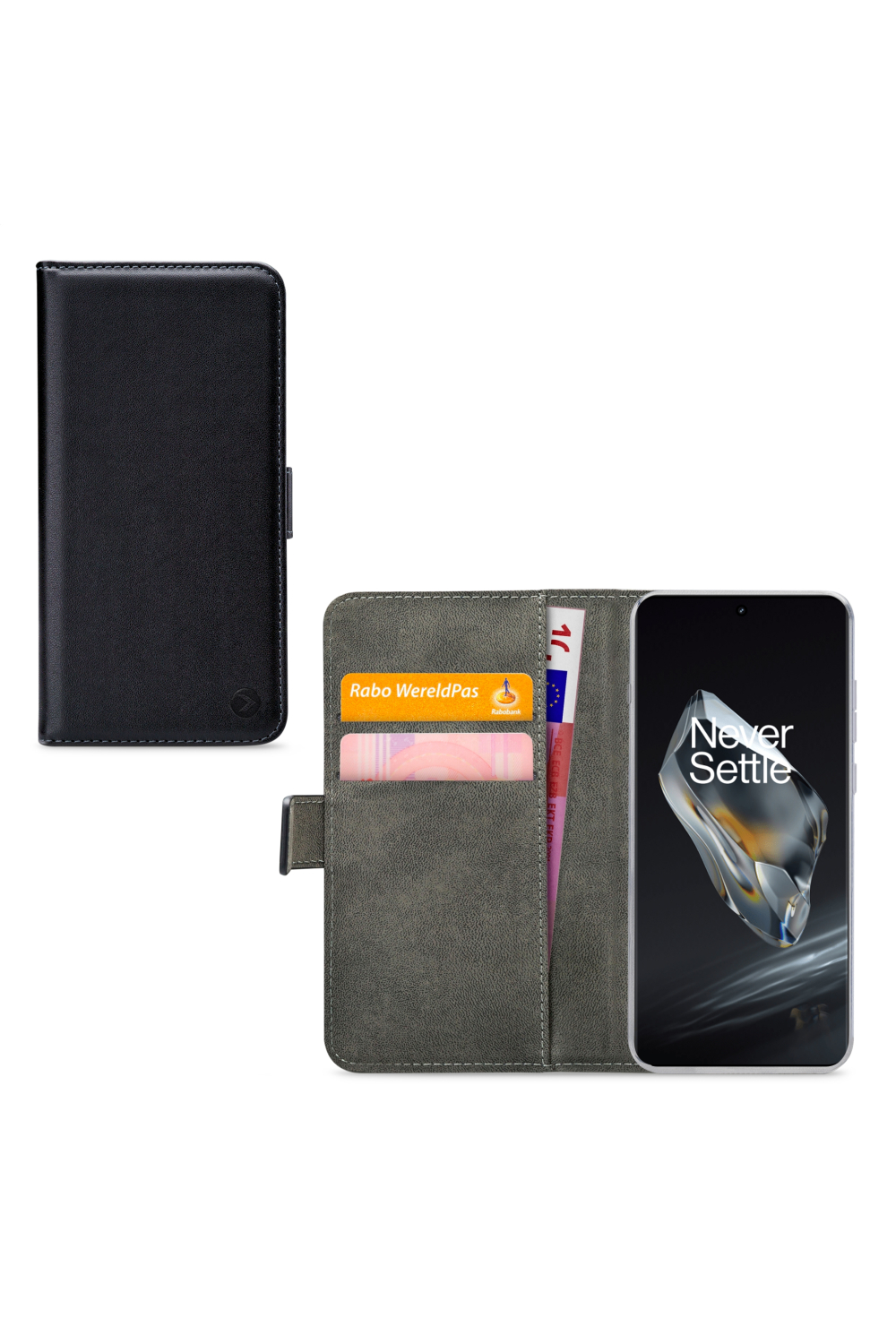 Mobilize Classic Gelly Wallet Book Case Oneplus 12 Black