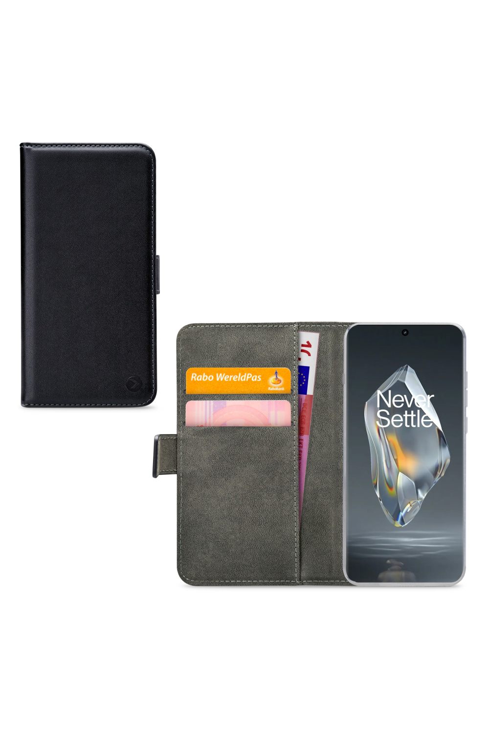 Mobilize Classic Gelly Wallet Book Case Oneplus 12R Black