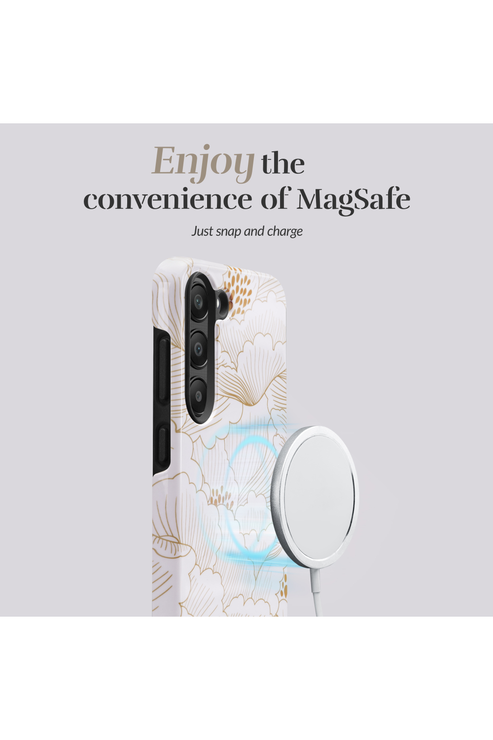 Mio By Mobilize Mio White Roses Magsafe Compatible For Samsung A35 5G - Afbeelding 3