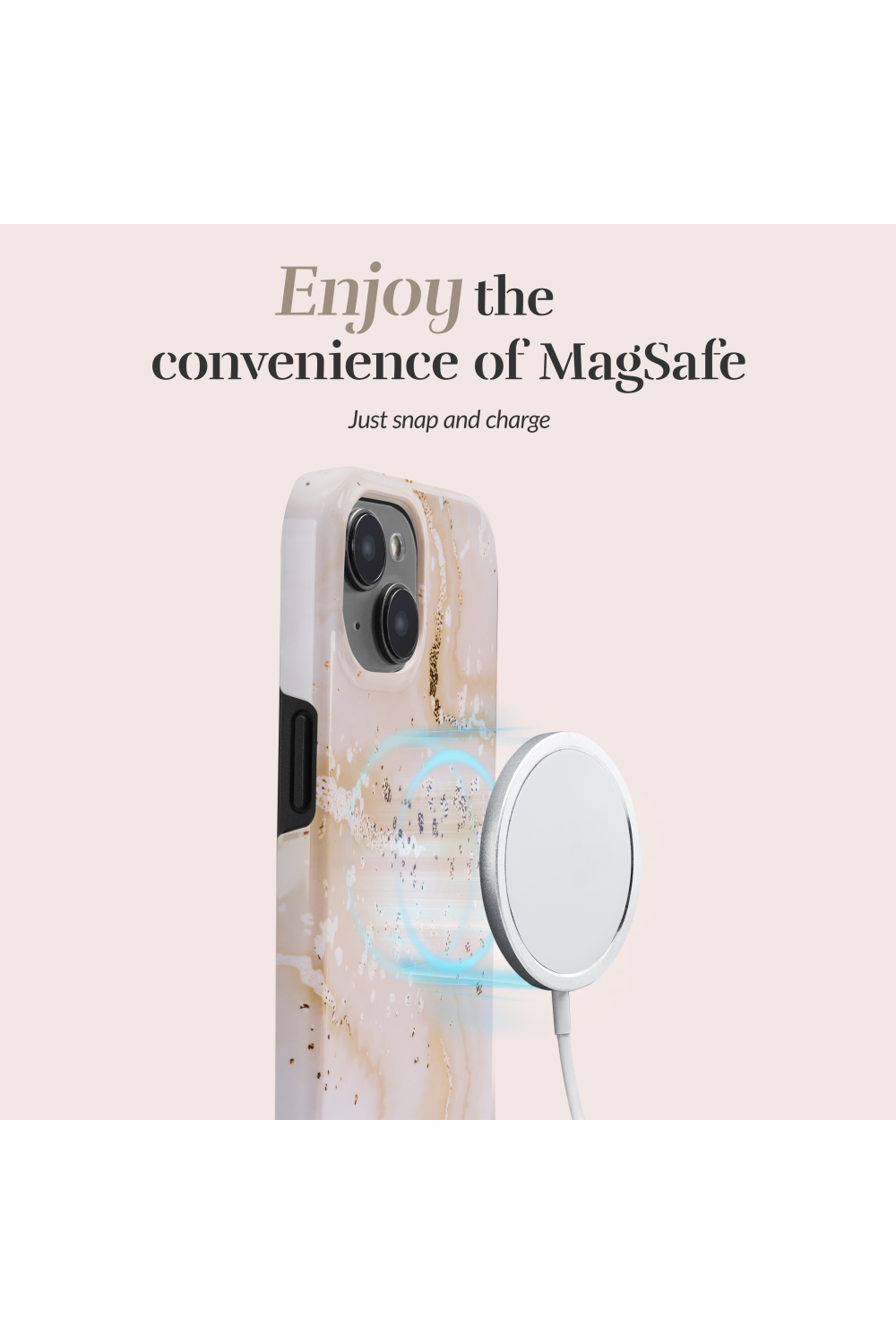 Mio By Mobilize Mio Gold Marble Magsafe Compatible For Iphone 14 Plus/15 Plus - Afbeelding 3