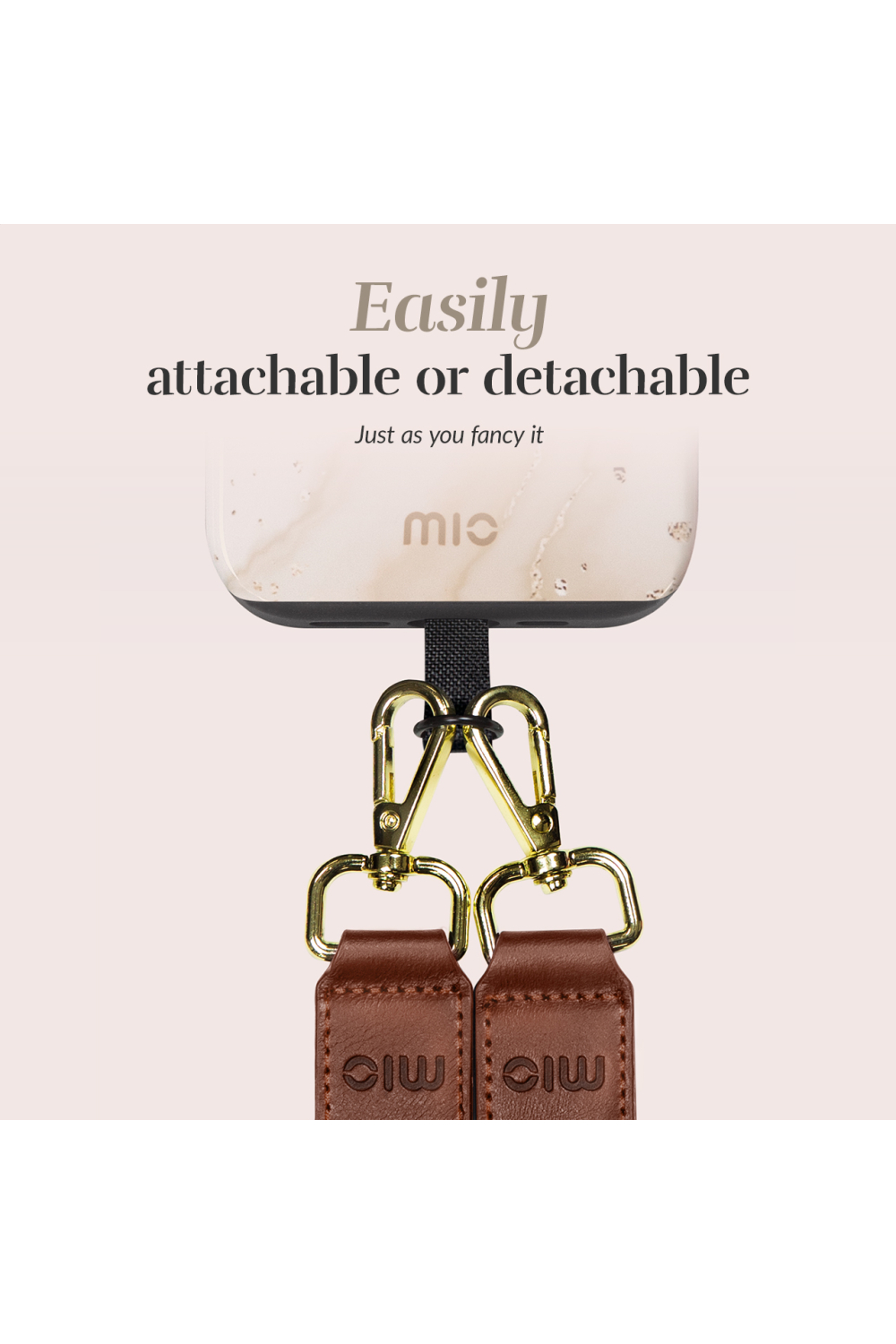Mio By Mobilize Mio Lanyard Gold Marble - Afbeelding 4