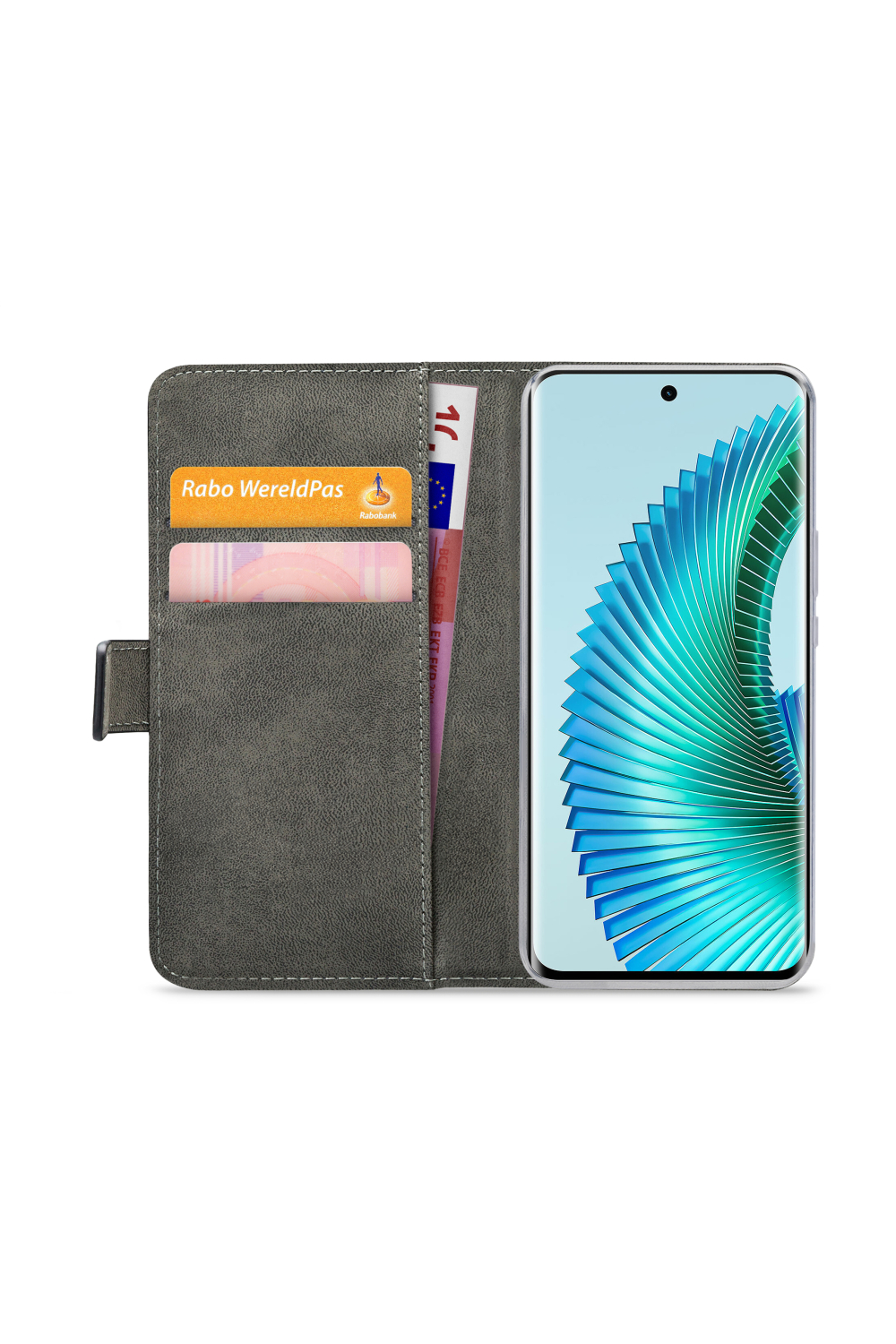Mobilize Classic Gelly Wallet Book Case Honor Magic6 Lite 5G Black - Afbeelding 4