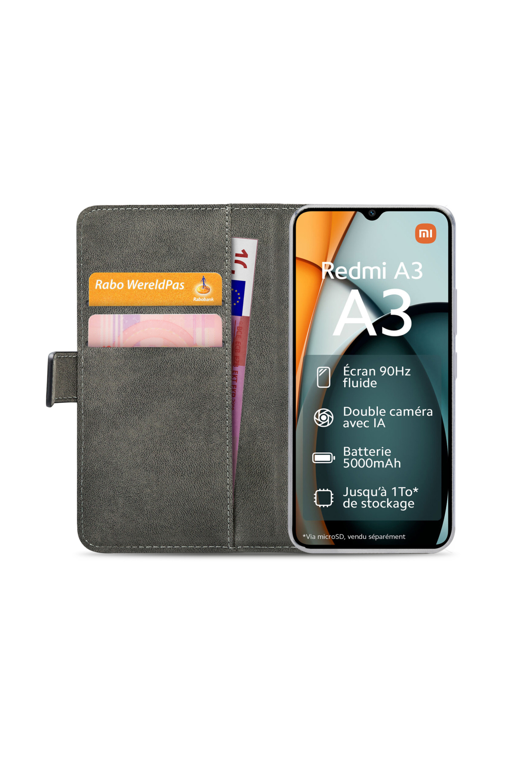Mobilize Classic Gelly Wallet Book Case Xiaomi Redmi A3/A3X Black - Afbeelding 4