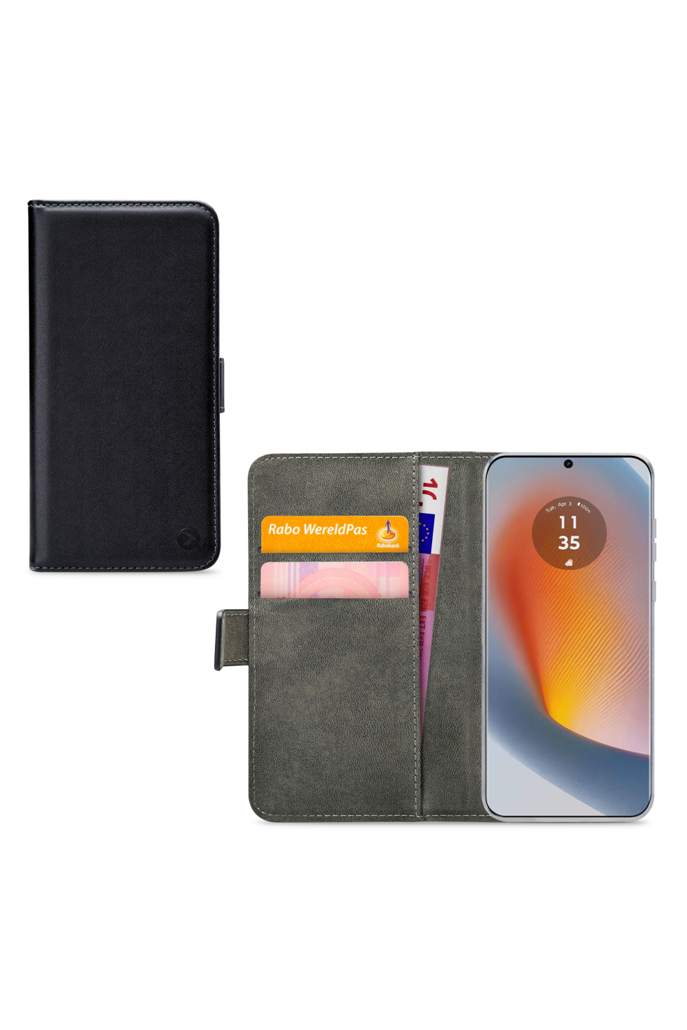 Mobilize Classic Gelly Wallet Book Case Motorola Edge 50 Fusion Black
