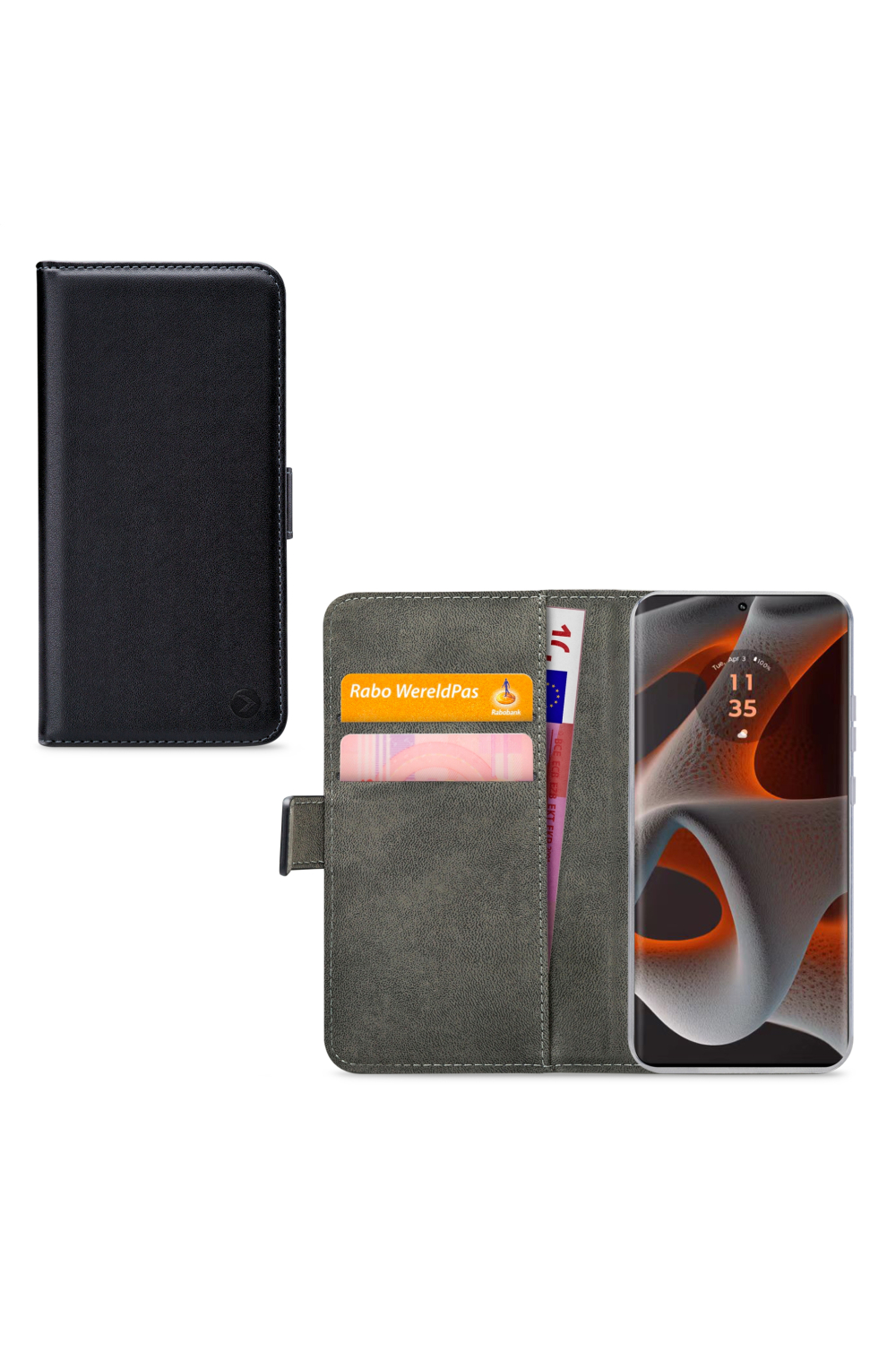 Mobilize Classic Gelly Wallet Book Case Motorola Edge 50 Pro Black