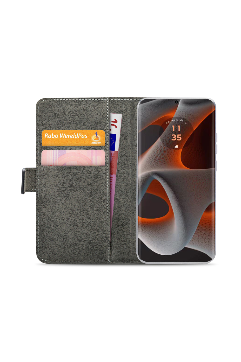 Mobilize Classic Gelly Wallet Book Case Motorola Edge 50 Pro Black - Afbeelding 4