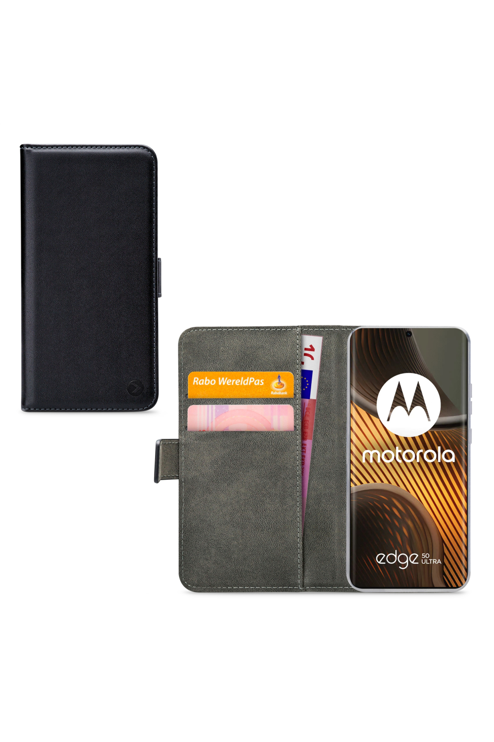 Mobilize Classic Gelly Wallet Book Case Motorola Edge 50 Ultra Black