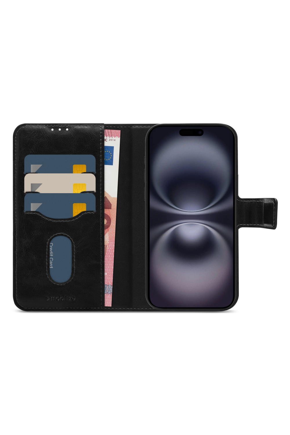 Mobilize 2In1 Magsafe Compatible Gelly Wallet Case Apple Iphone 16 Plus Black - Afbeelding 3