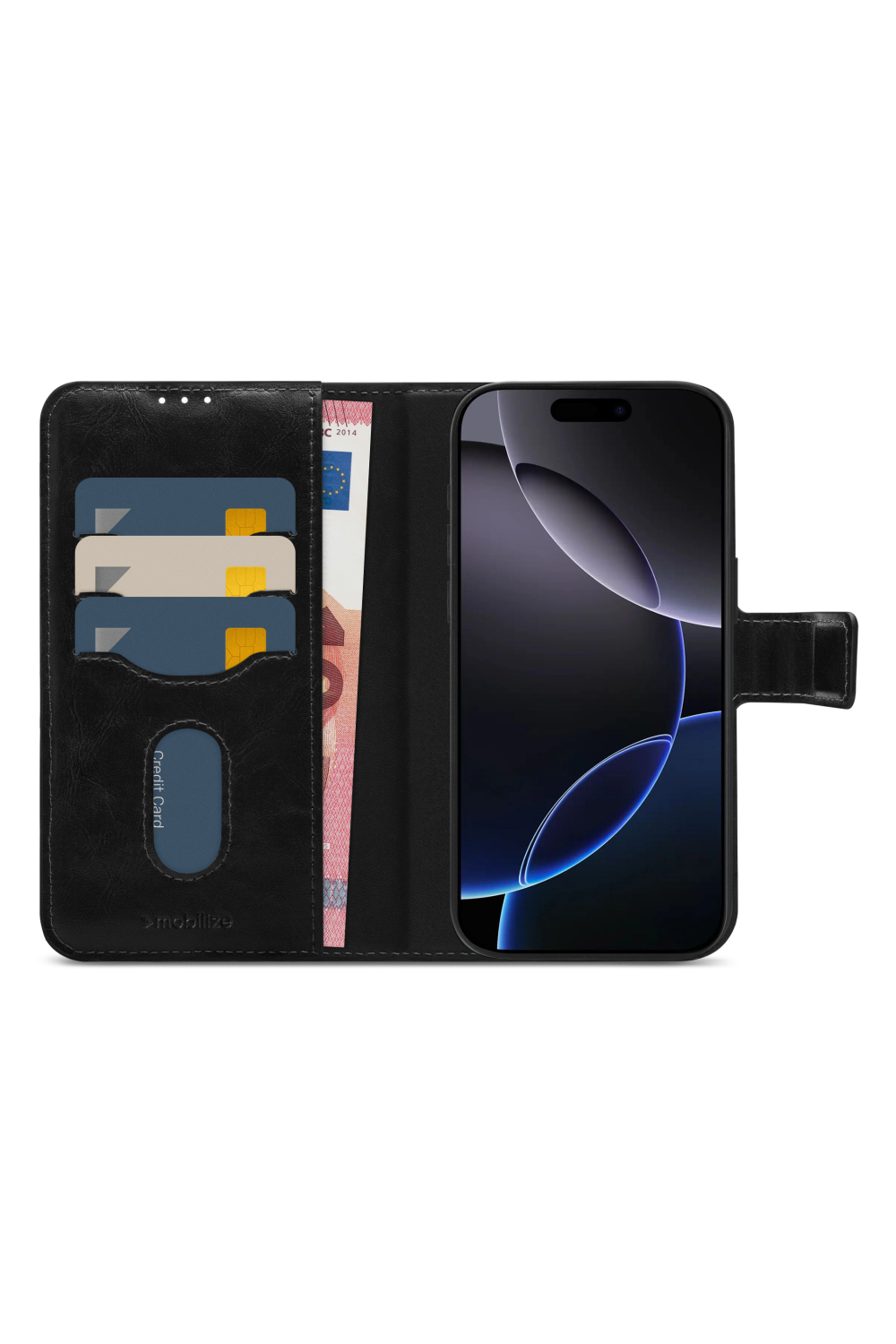 Mobilize 2In1 Magsafe Compatible Gelly Wallet Case Apple Iphone 16 Pro Max Black - Afbeelding 3