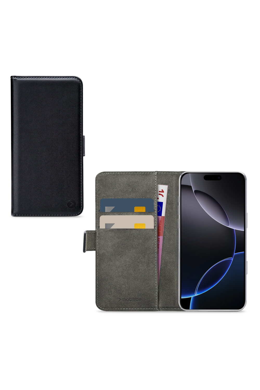 Mobilize Classic Gelly Wallet Book Case Apple Iphone 16 Pro Max Black