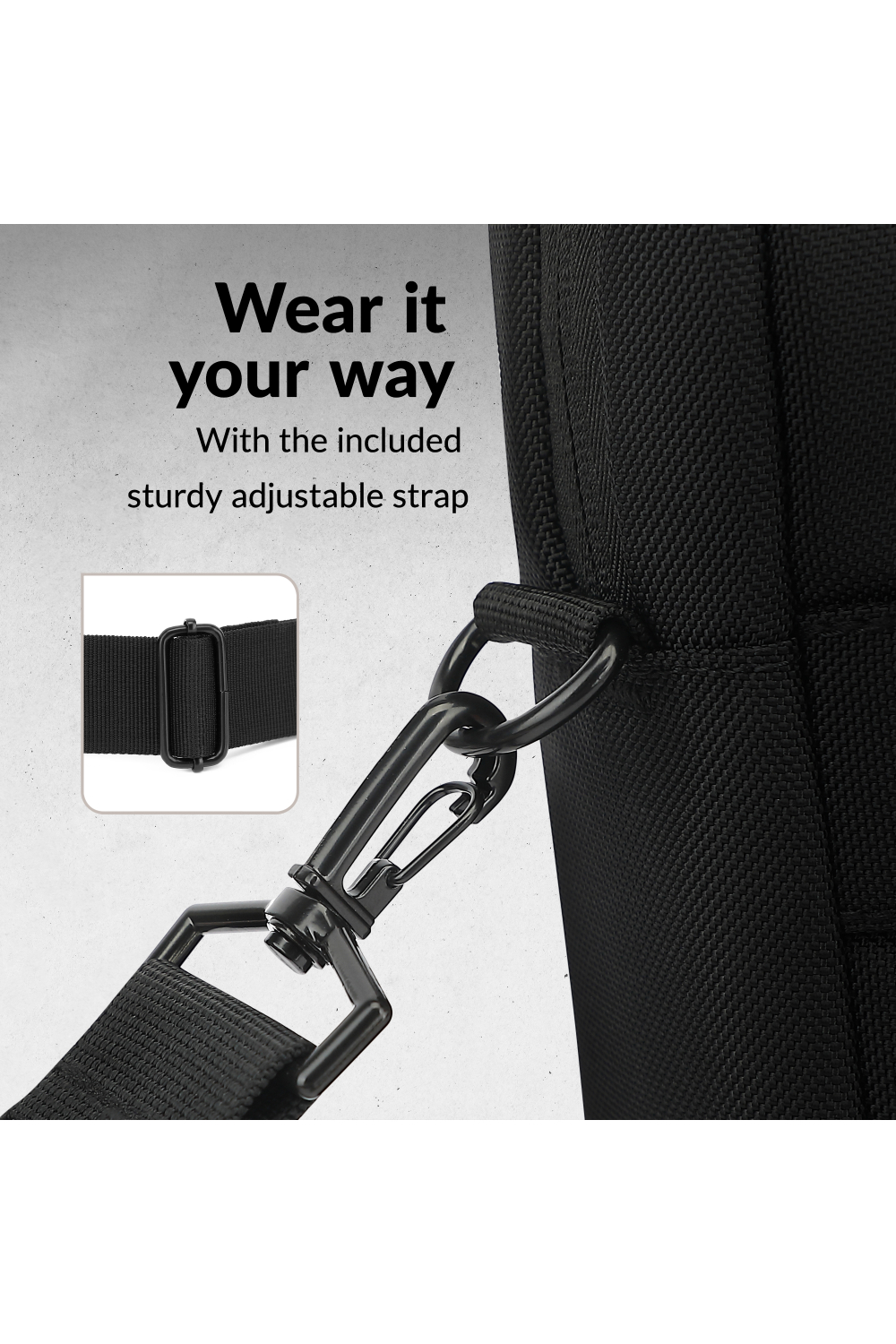 Mobilize Waterresistant Laptop Bag Up To 17.3Inch Black - Afbeelding 4