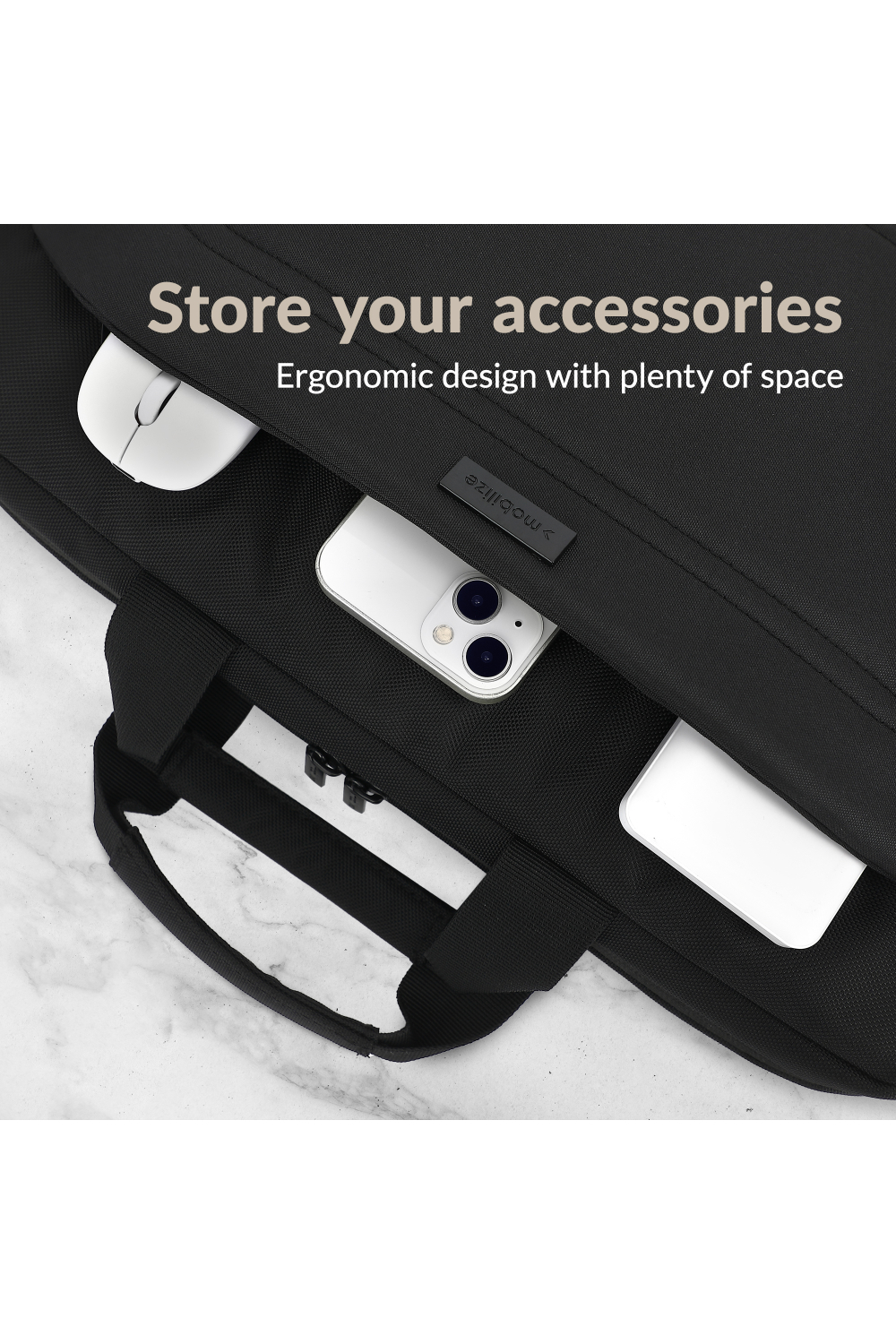 Mobilize Waterresistant Laptop Bag Up To 17.3Inch Black - Afbeelding 6