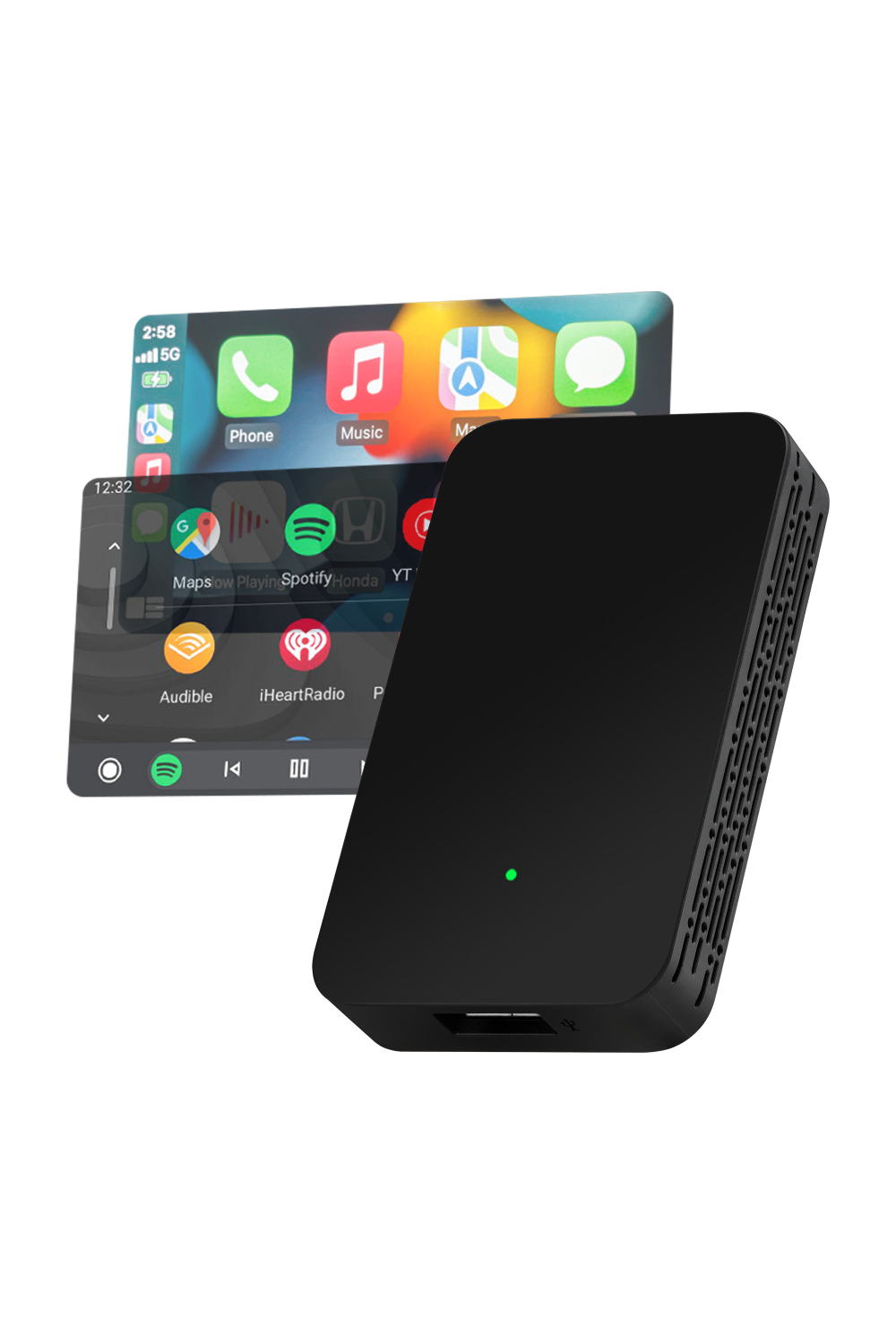 Mobilize Adapter For Wireless Apple Carplay/Android Auto Black