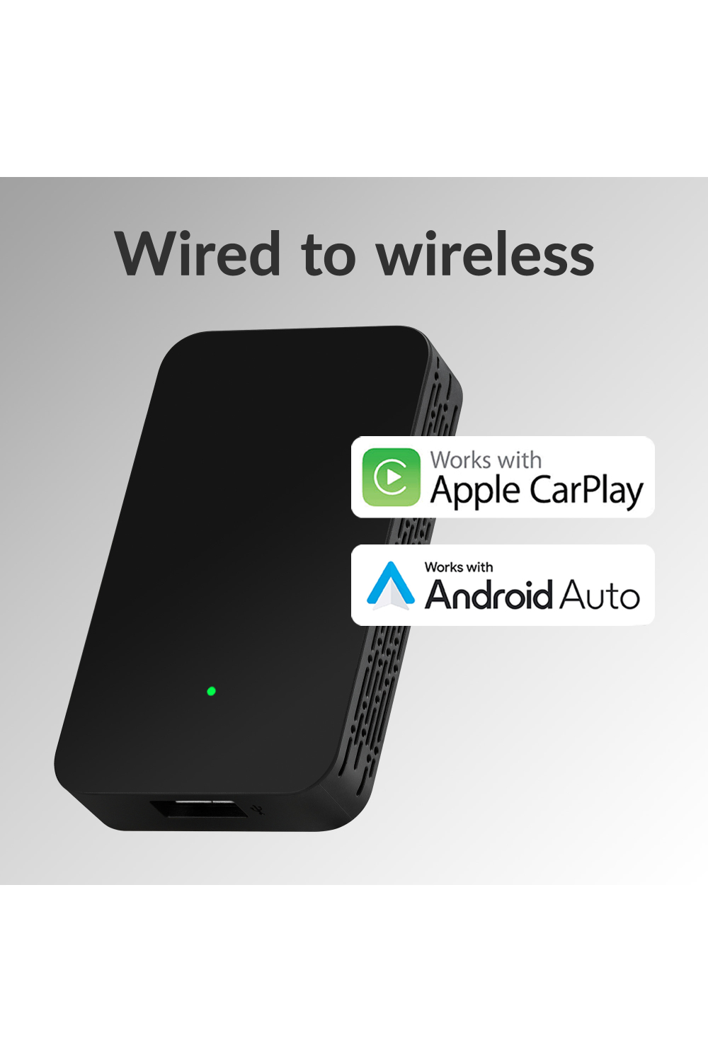 Mobilize Adapter For Wireless Apple Carplay/Android Auto Black - Afbeelding 2