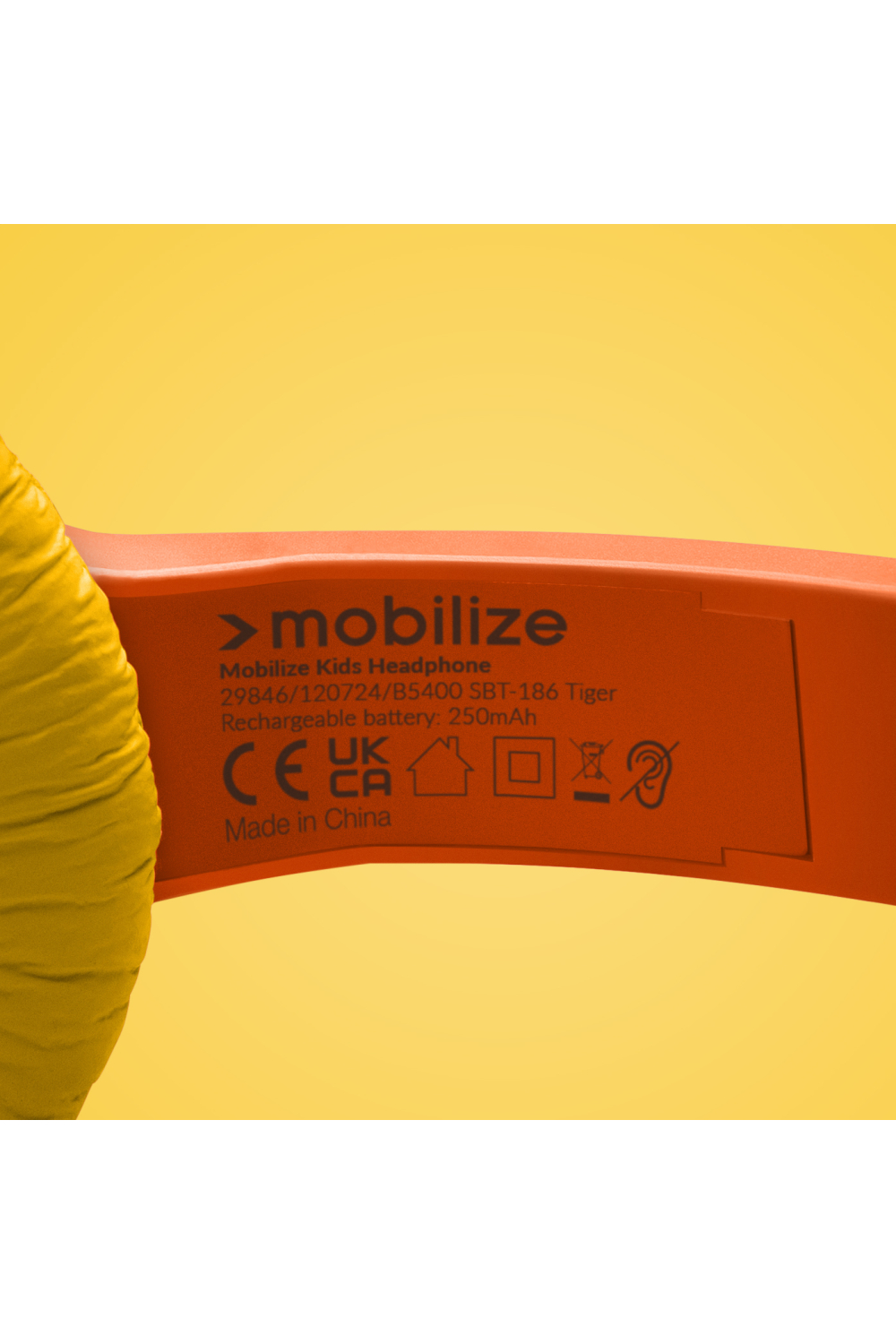 Mobilize Wireless/Wired Over Ear Kids Headphone 85Db Tiger - Afbeelding 3