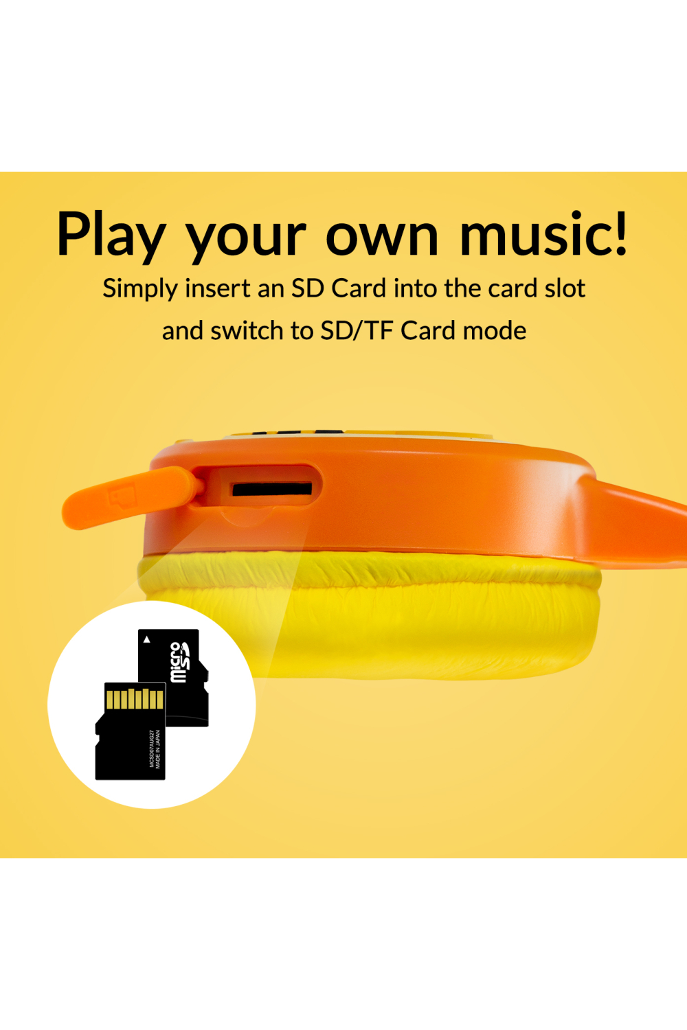 Mobilize Wireless/Wired Over Ear Kids Headphone 85Db Tiger - Afbeelding 8