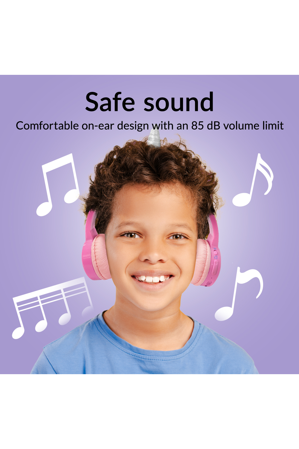 Mobilize Wireless/Wired Over Ear Kids Headphone 85Db Unicorn - Afbeelding 6