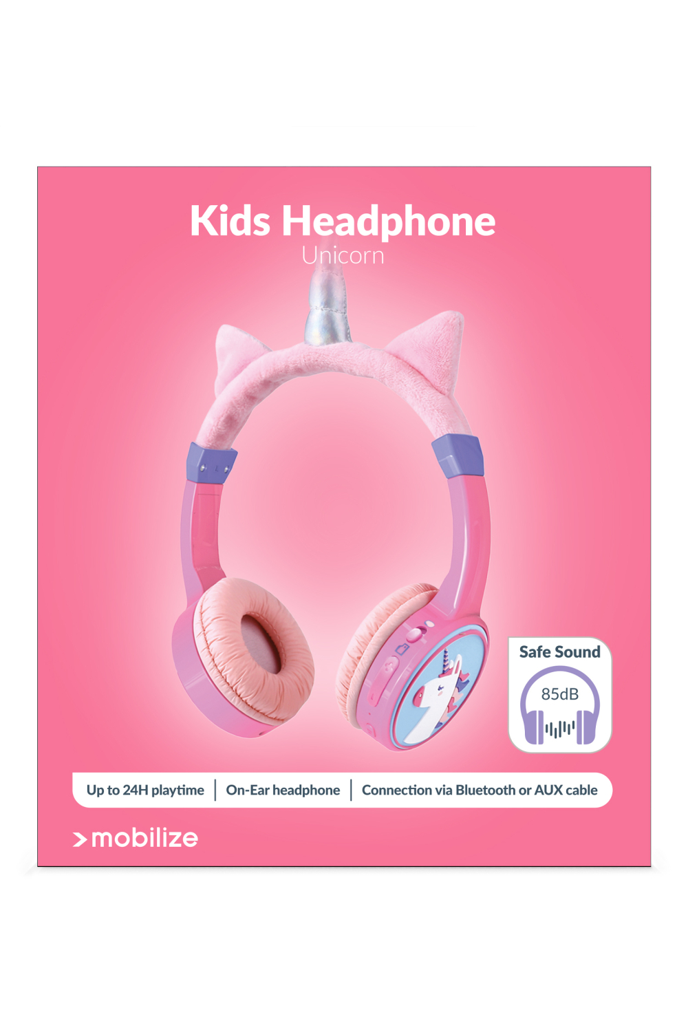 Mobilize Wireless/Wired Over Ear Kids Headphone 85Db Unicorn - Afbeelding 9