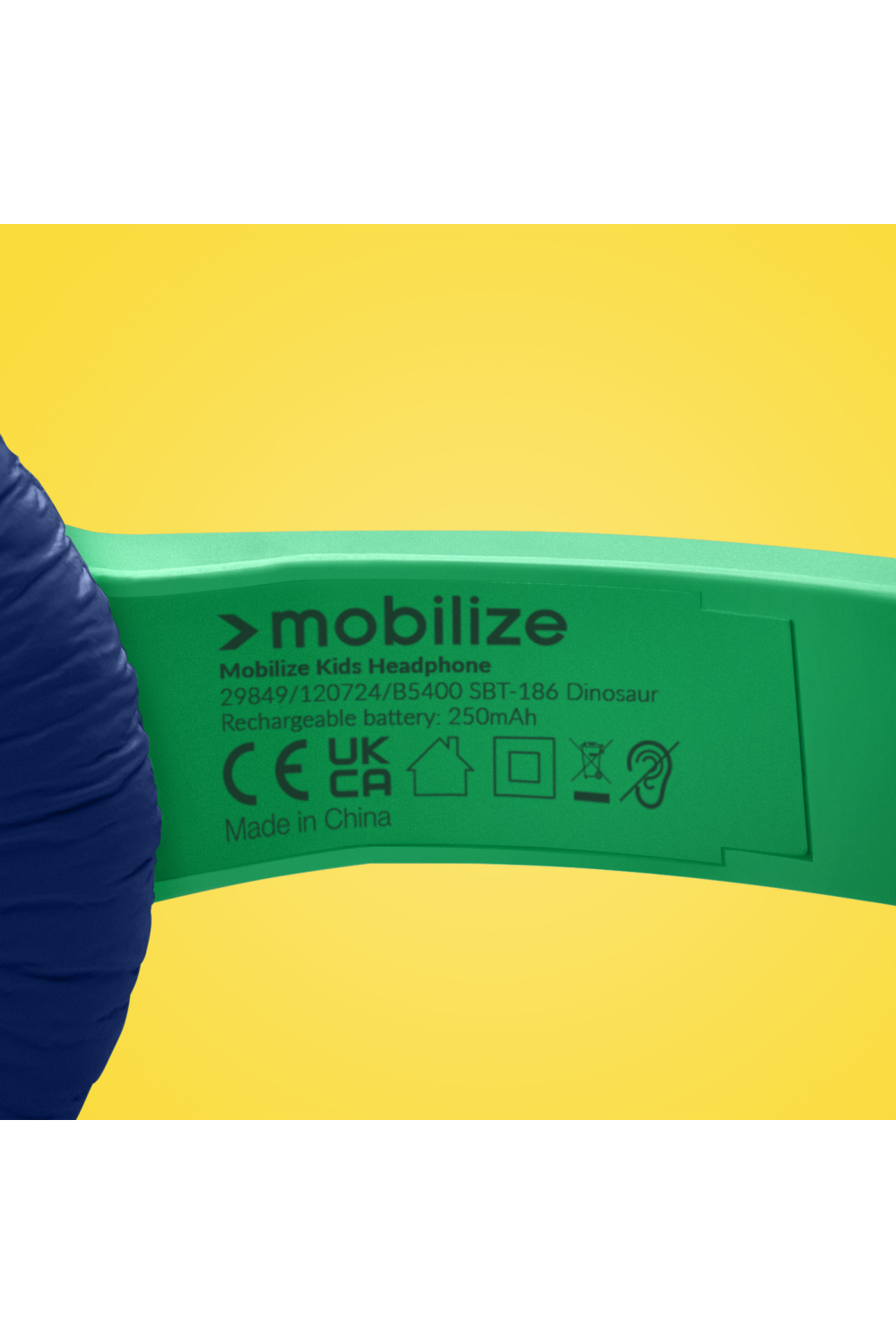 Mobilize Wireless/Wired Over Ear Kids Headphone 85Db Dinosaur - Afbeelding 3