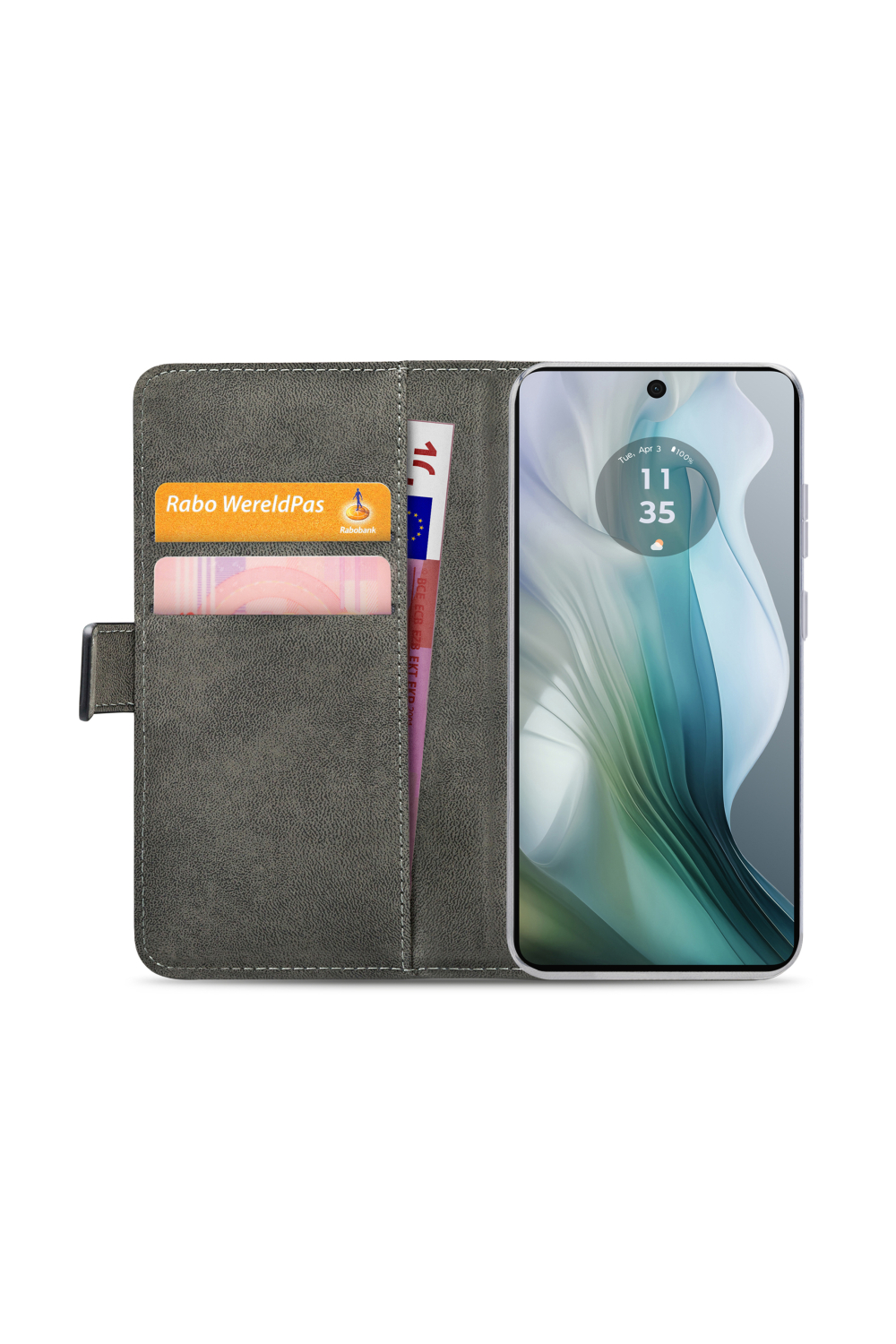 Mobilize Classic Gelly Wallet Book Case Motorola Moto E14 4G Black - Afbeelding 4