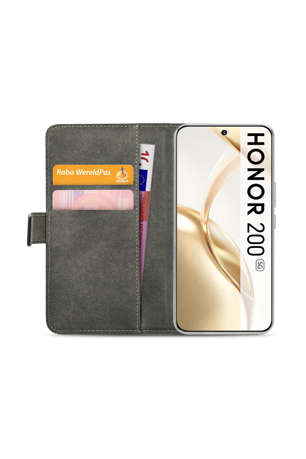 Mobilize Classic Gelly Wallet Book Case Honor 200 Black - Afbeelding 4