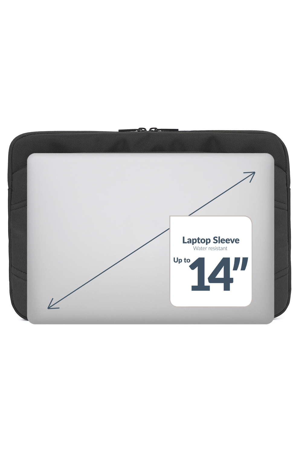 Mobilize Waterresistant Laptop Sleeve Up To 14Inch Black - Afbeelding 2