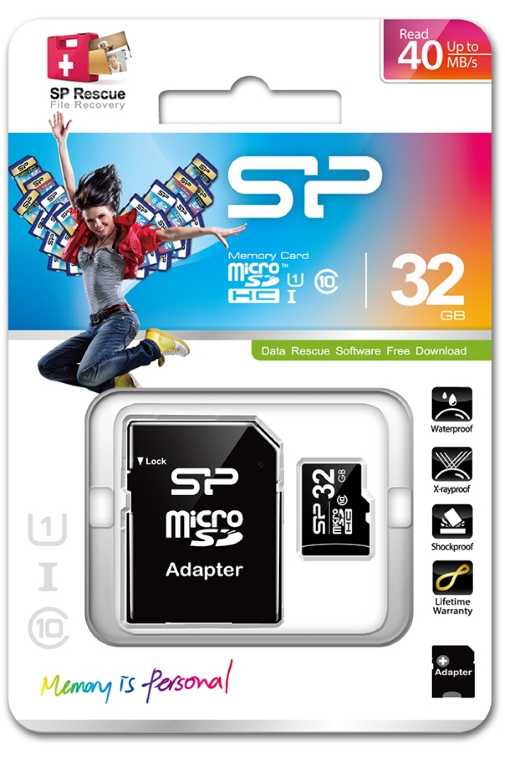 Silicon Power Micro Sdhc Incl. Sd Adapter 32Gb Class 10