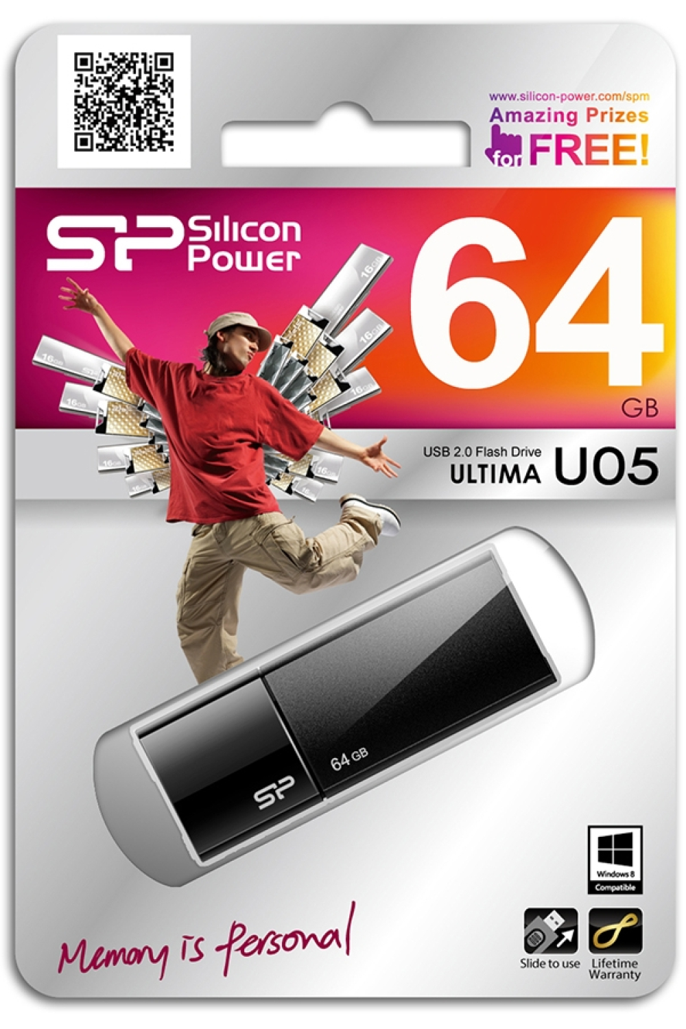 Silicon Power U05 Ultima Usb Pendrive 64Gb Usb 2.0 Black - Afbeelding 2