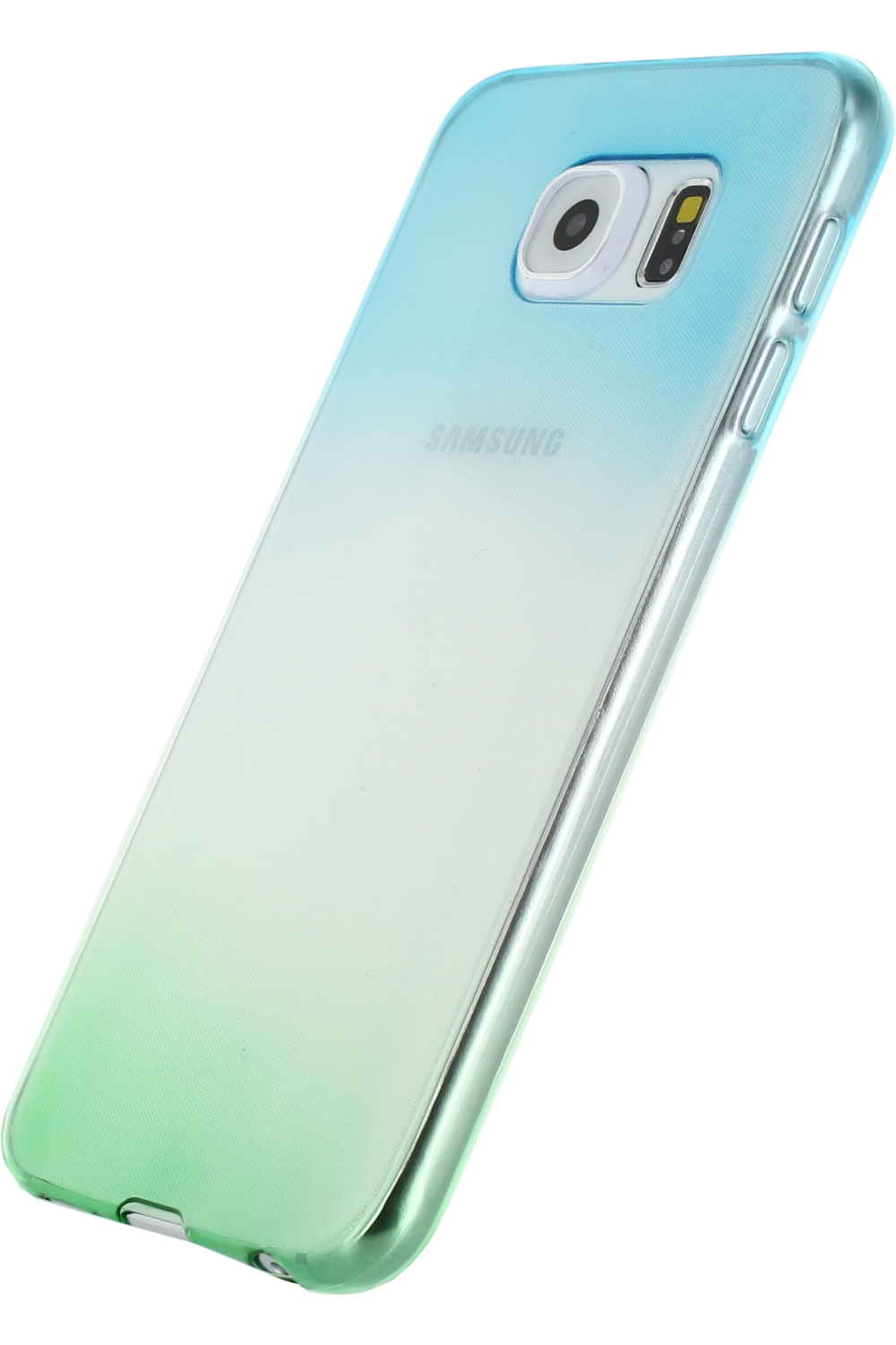 Xccess Thin Tpu Case Samsung Galaxy S6 Edge Gradual Green/Turquoise