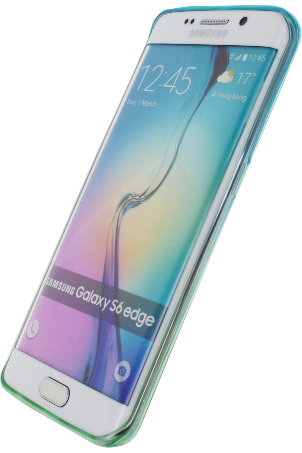 Xccess Thin Tpu Case Samsung Galaxy S6 Edge Gradual Green/Turquoise - Afbeelding 2