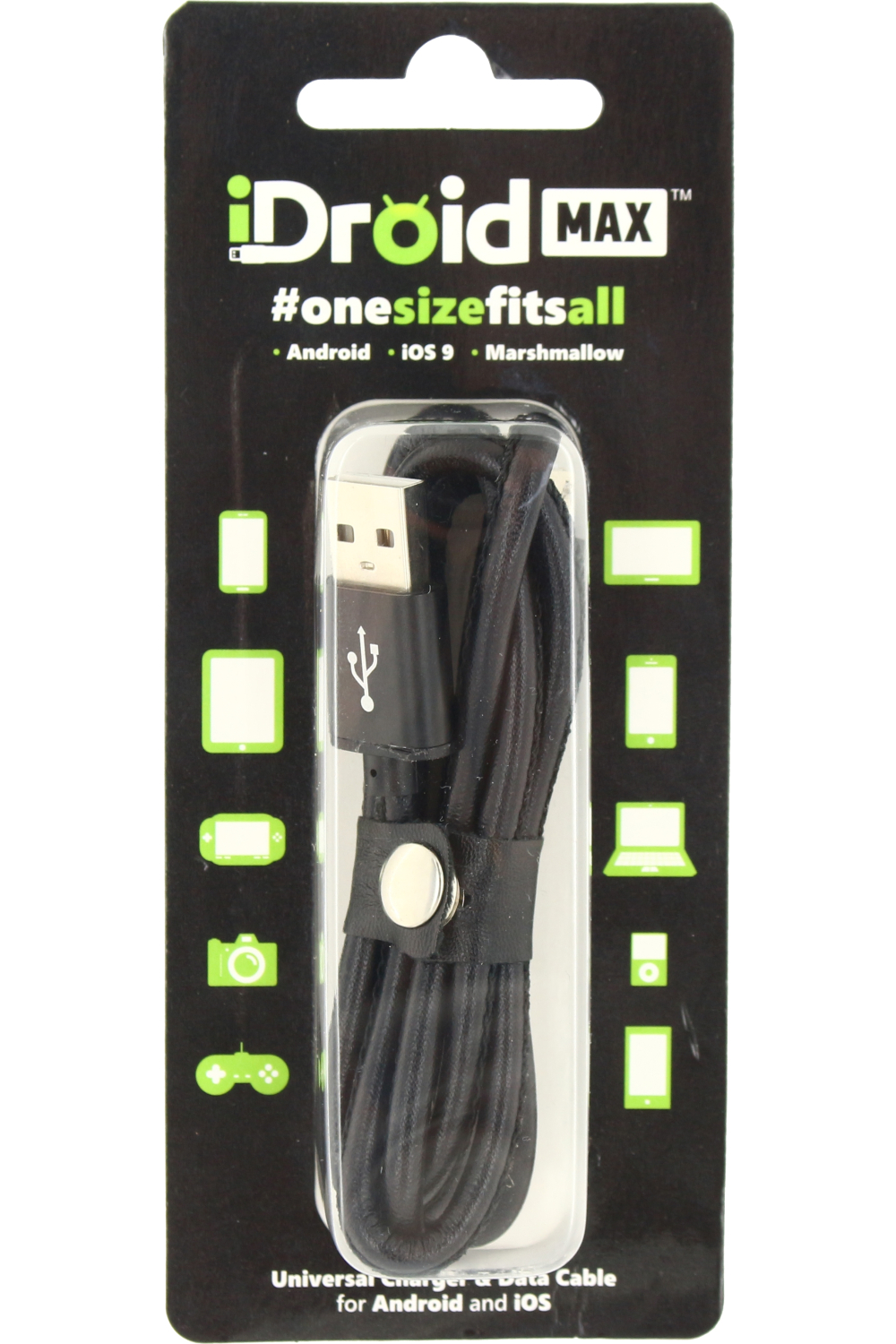 Idroid Max Universal Charging And Data Cable Black - Afbeelding 5