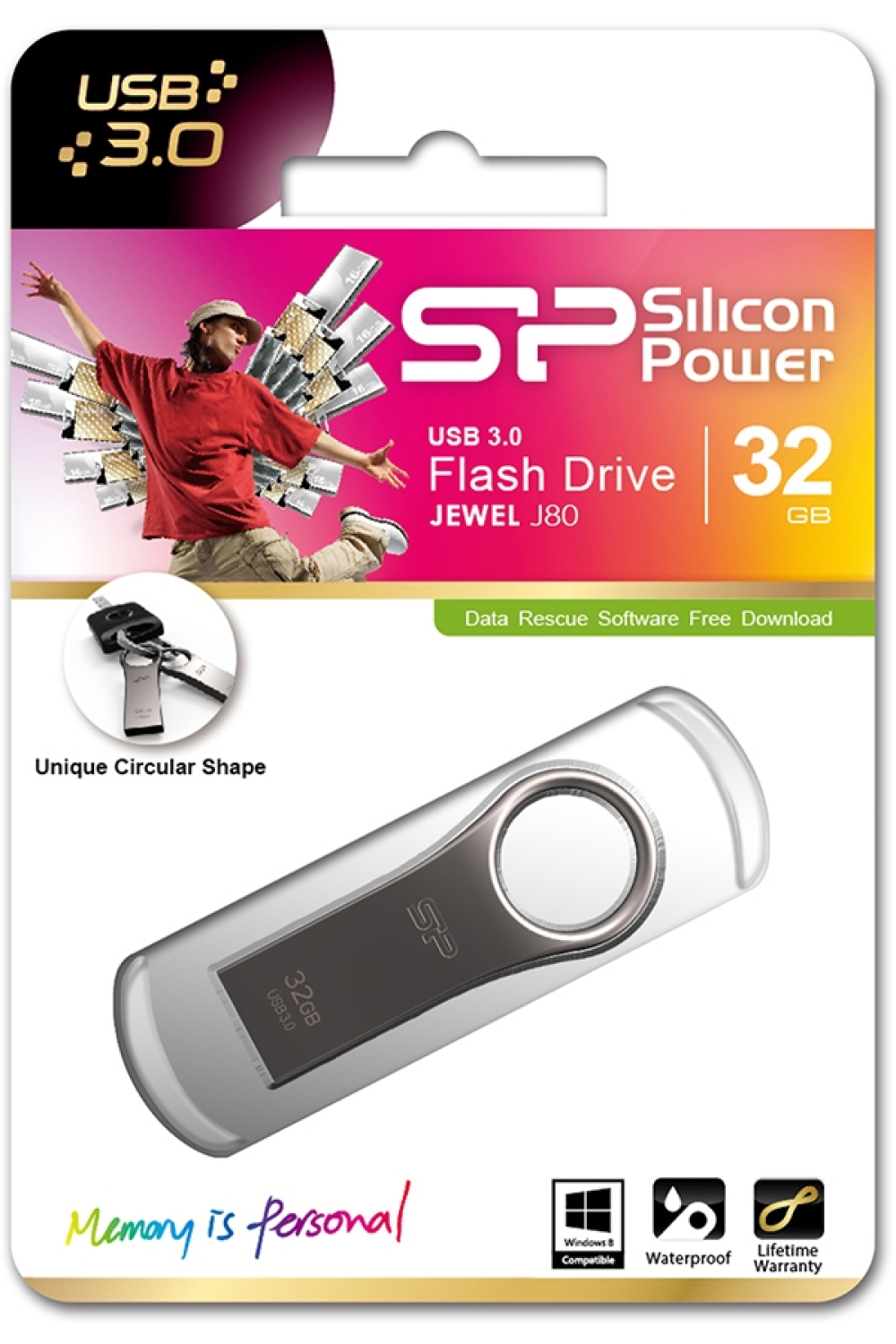 Silicon Power J80 Jewel Usb Pendrive 32Gb Usb 3.0 Titanium - Afbeelding 5