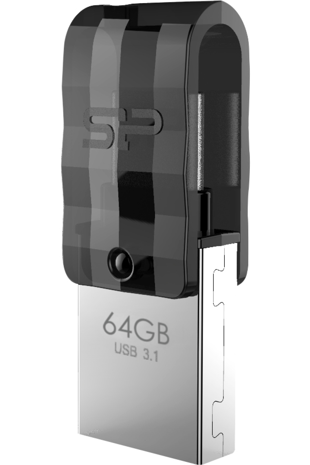 Silicon Power C31 Dual Usb Pendrive Mobile 64Gb Usb-C Black