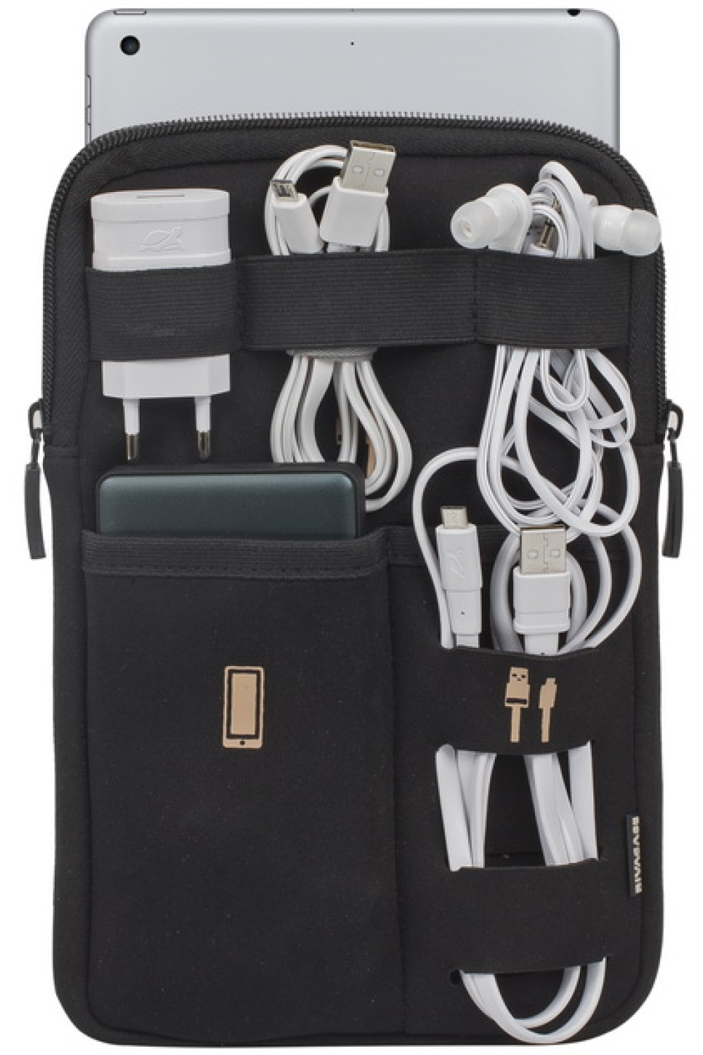 Rivacase Antishock Travel Organizer 7-8Inch Black - Afbeelding 2