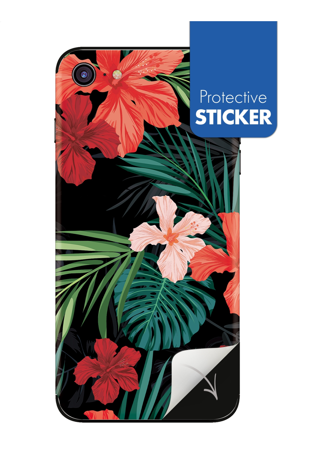 My Style Phoneskin For Apple Iphone 7/8/Se (2020/2022) Red Caribbean Flower