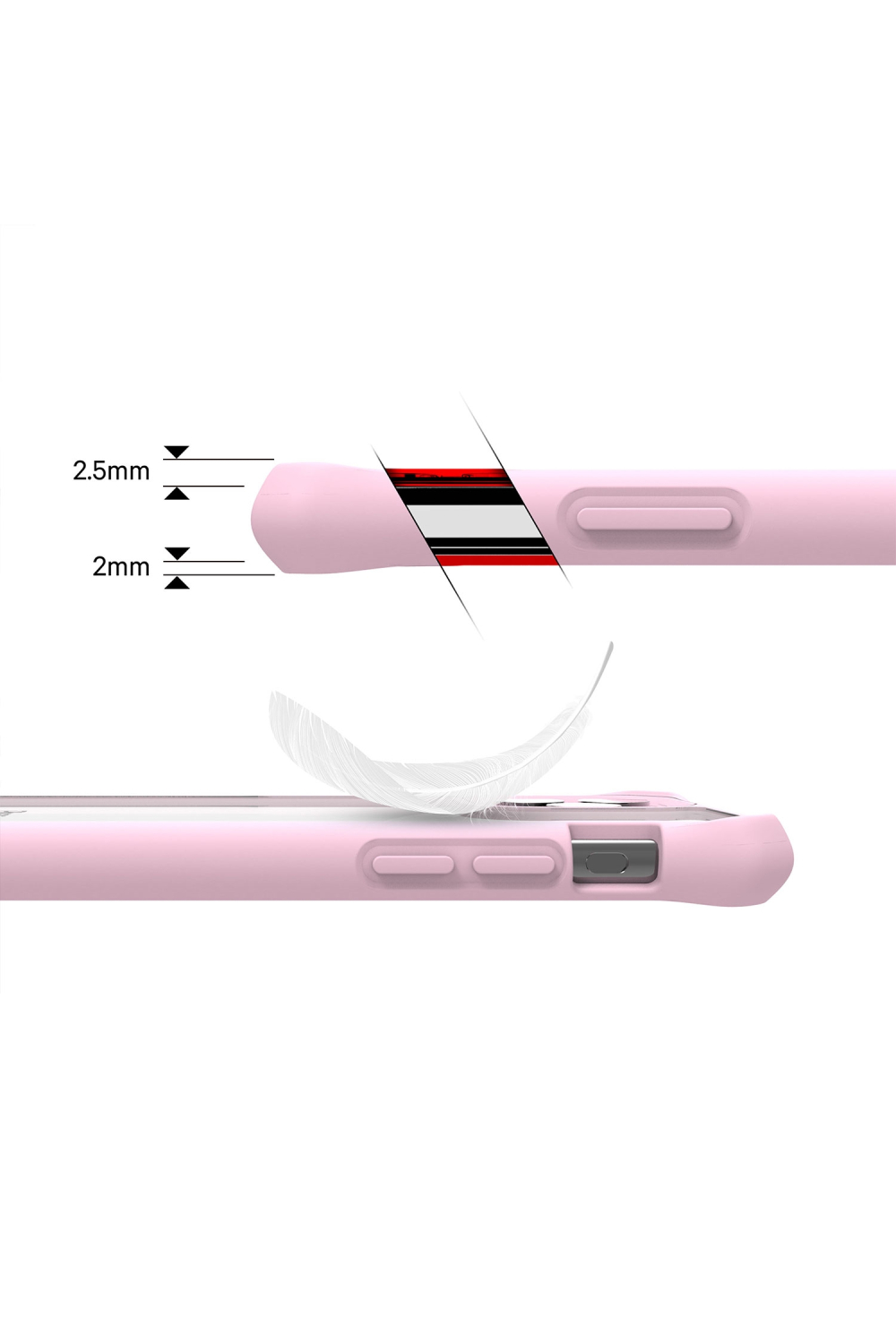 Itskins Level 2 Hybridsolid For Samsung Galaxy S10E Pink/Transparent - Afbeelding 4