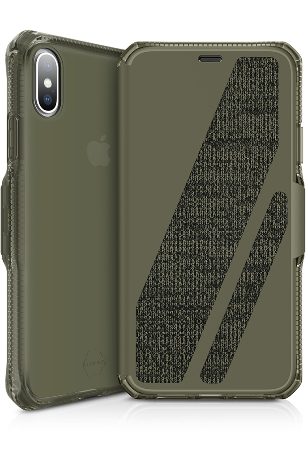 Itskins Level 2 Spectrumfolio For Apple Iphone Xs Max Kaki - Afbeelding 2